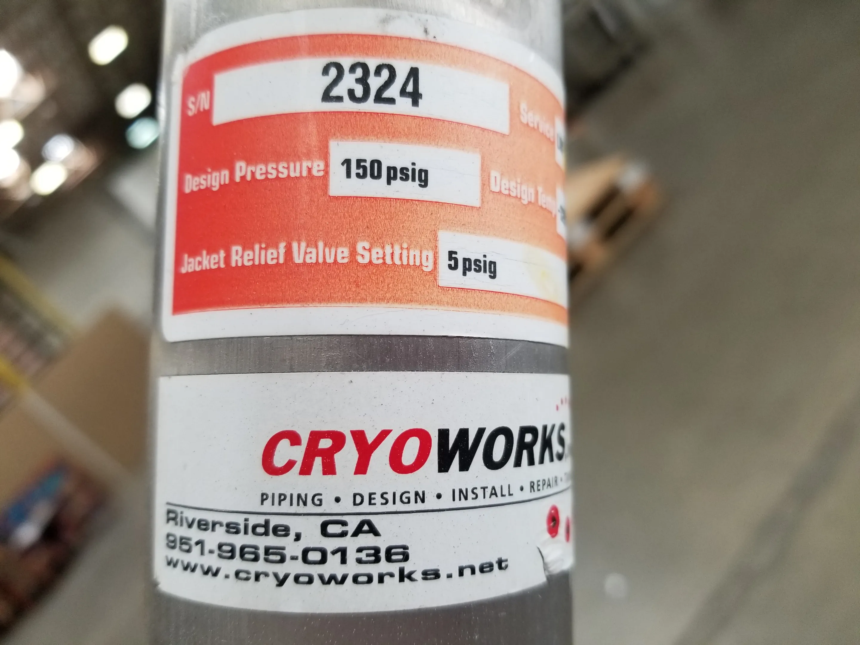 CryoWorks Liquid Nitrogen Piping