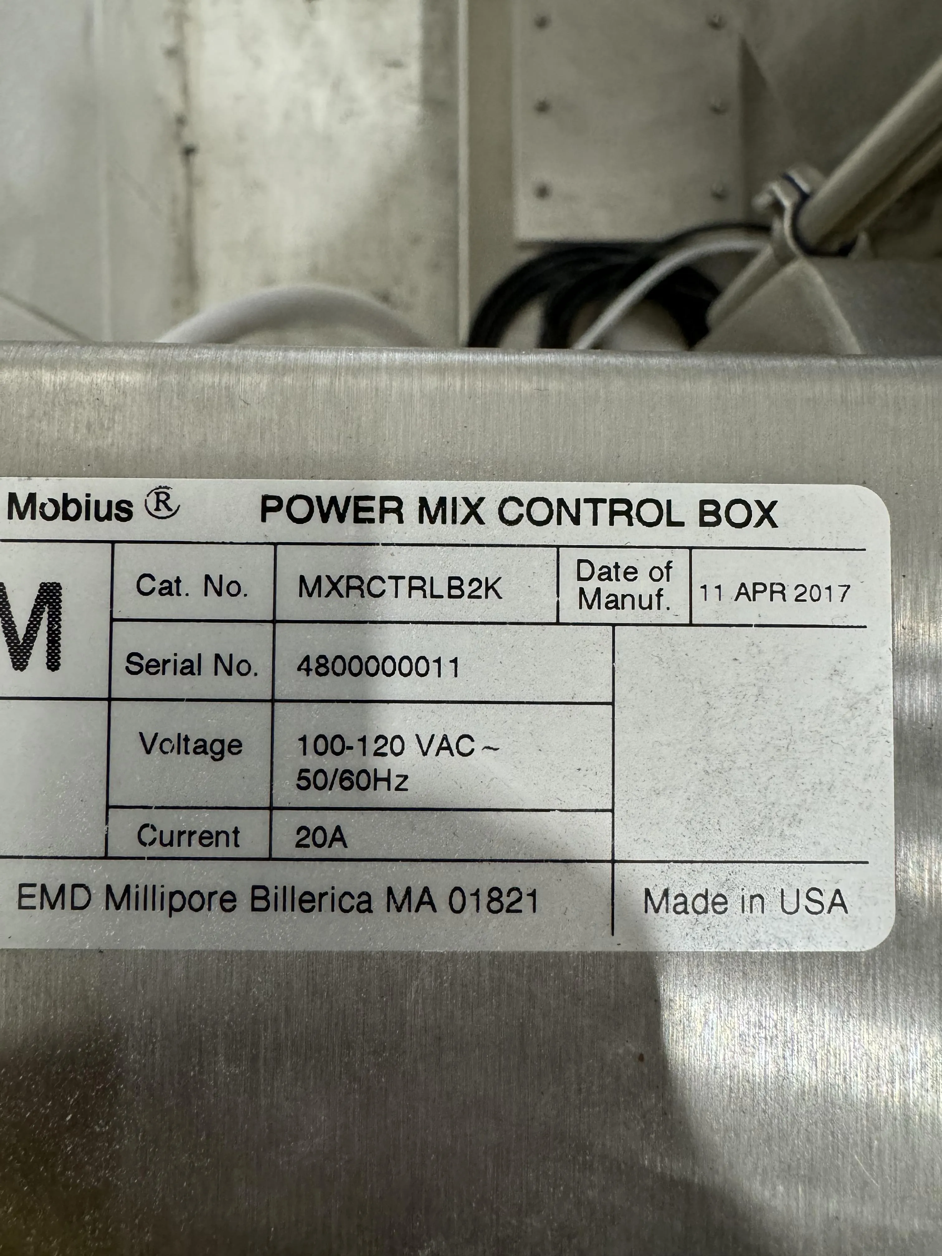 Millipore Mobius Power Mix 1000L - Clinical Scale Mixing System MXRJ1000TLA