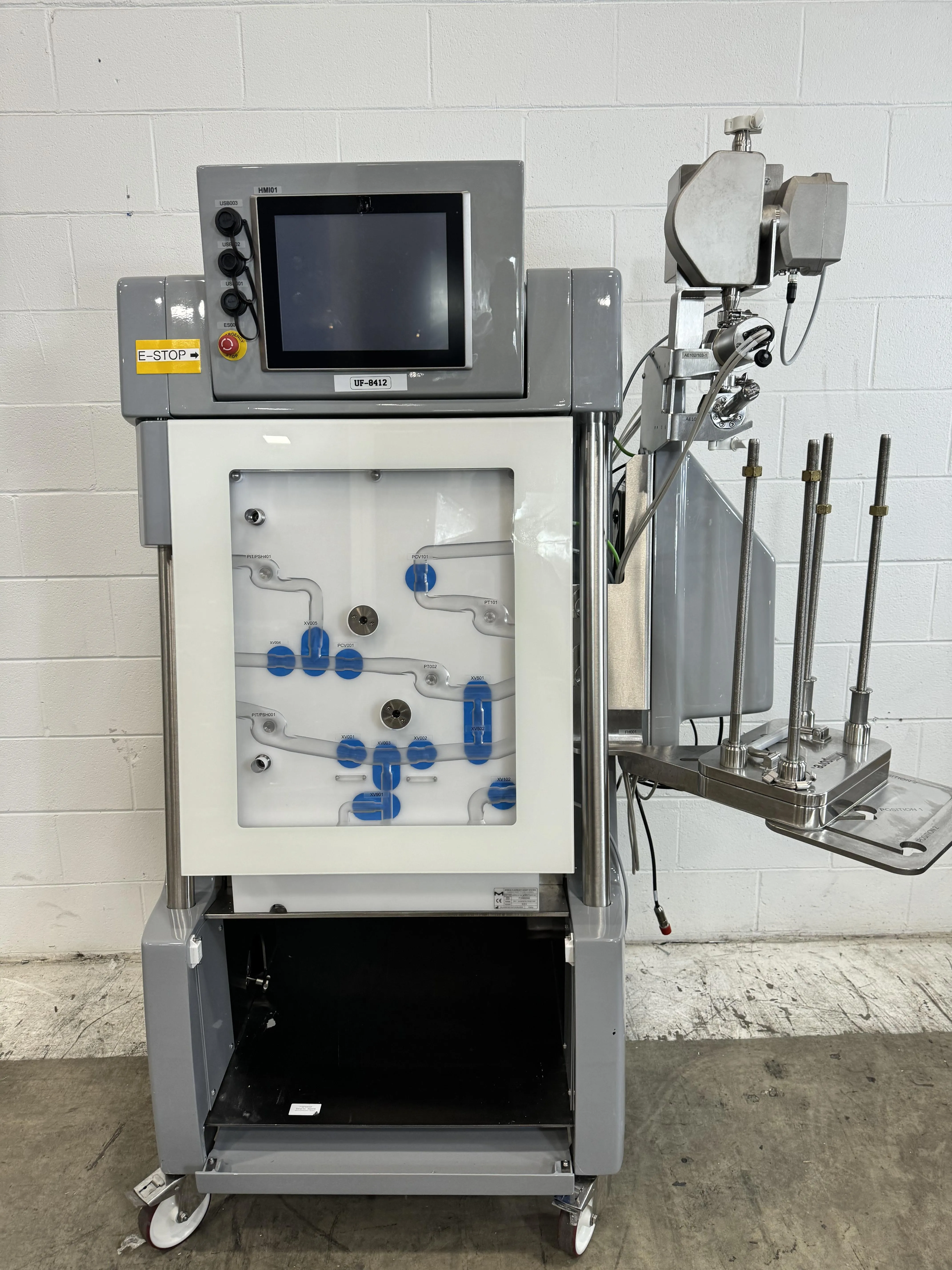 Used Millepore TF3S MobiusFlexReady Solution for Tangential Flow Filtration (TFF) with Pellicon Cassettes