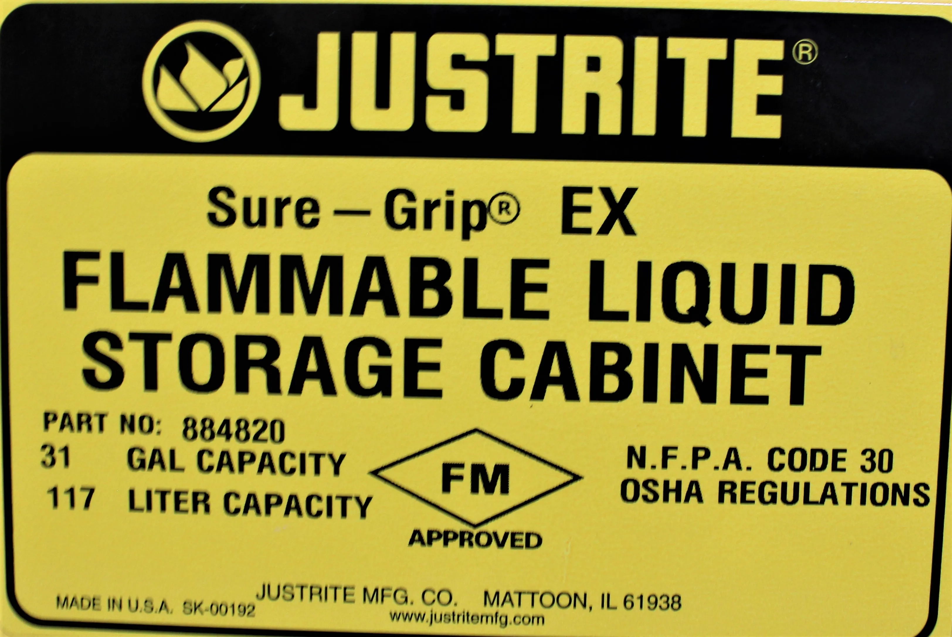 Justrite 884820 Flammable Cabinet