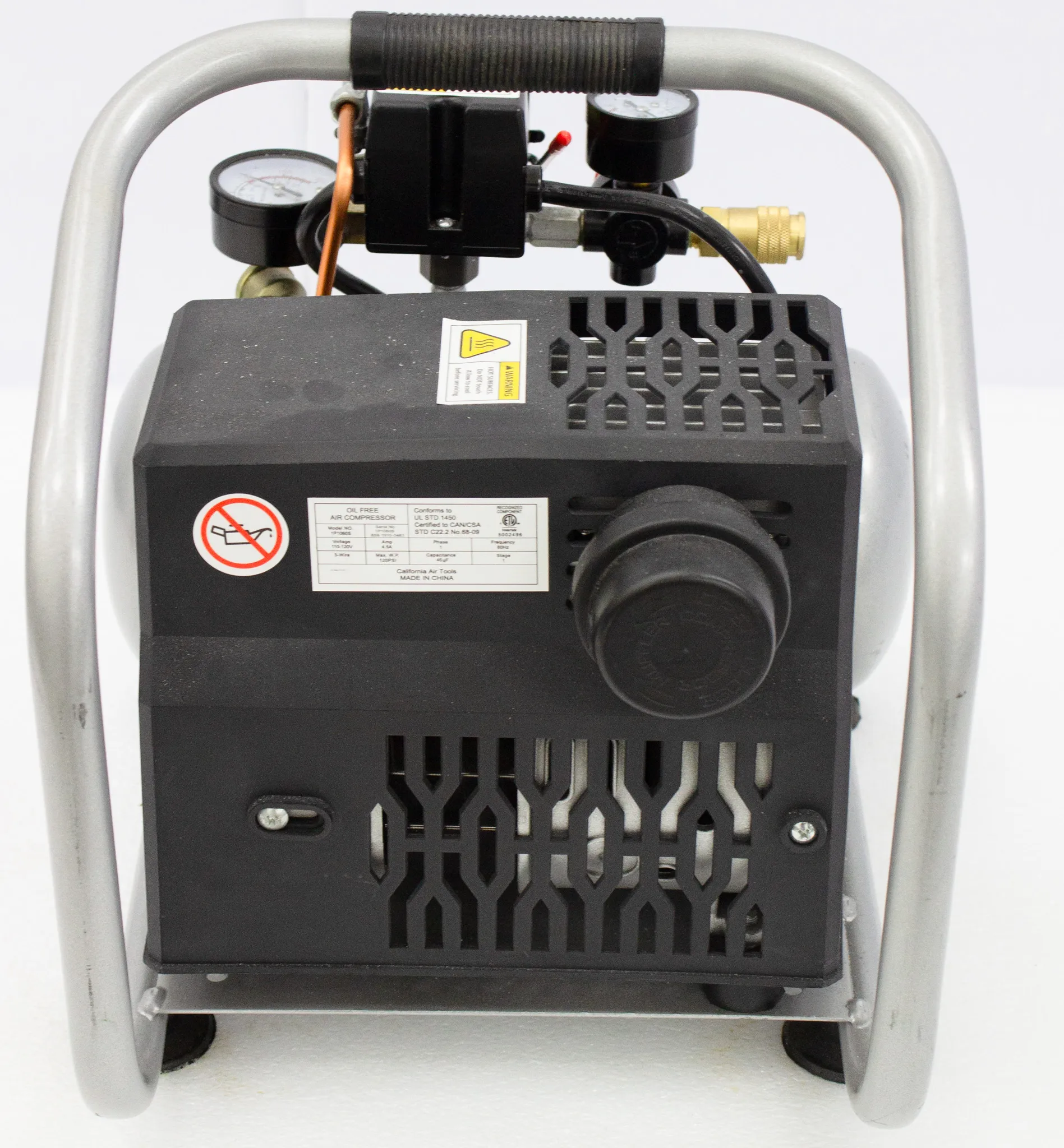 Alifornia Air Light and Quiet 1 Gal. 0.6 Hp 115 PSI Steel Tank Electric Portable Air Compressor 1P1060S