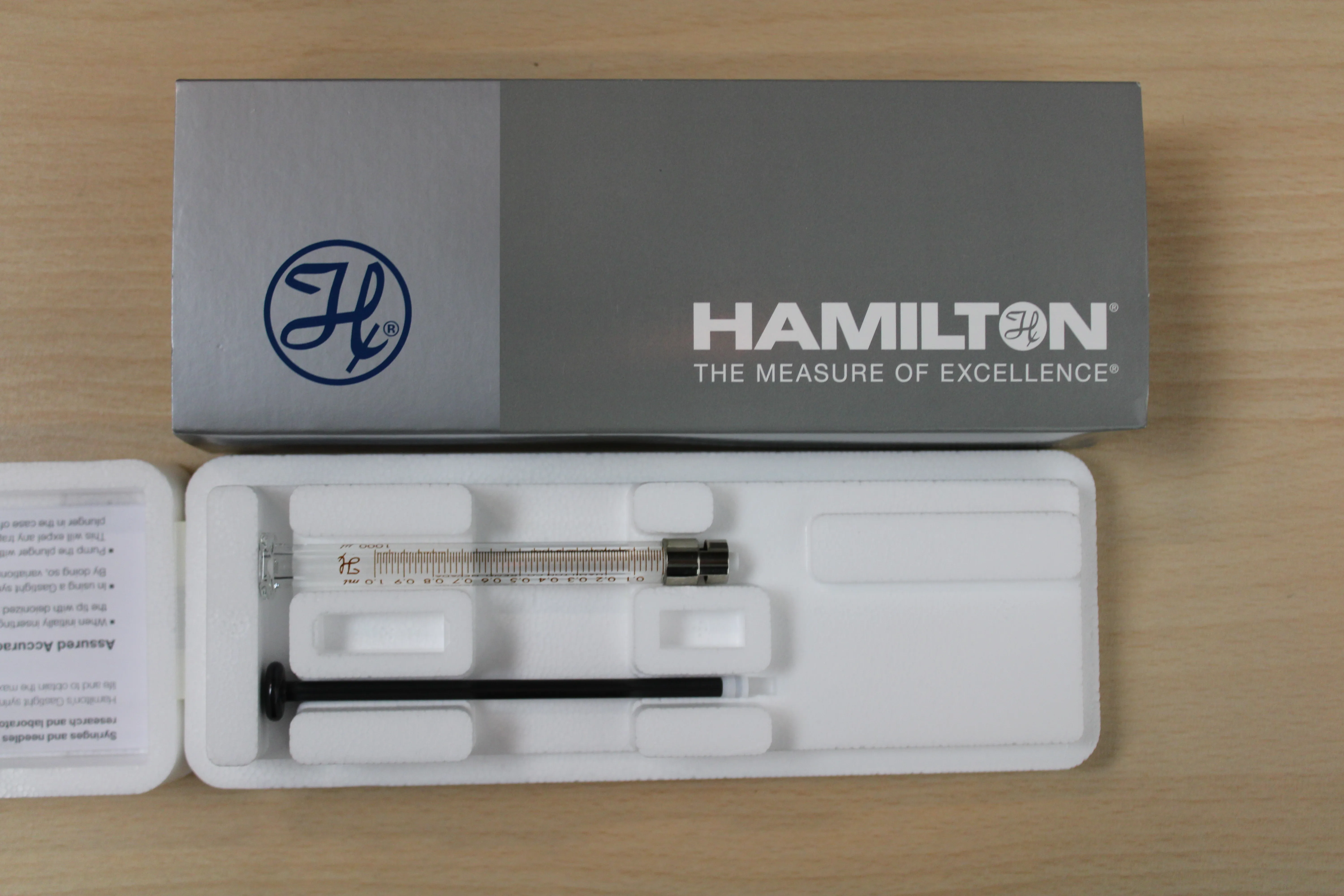 Hamilton 1001TLL 1.0ml Syringe W/SLOTS