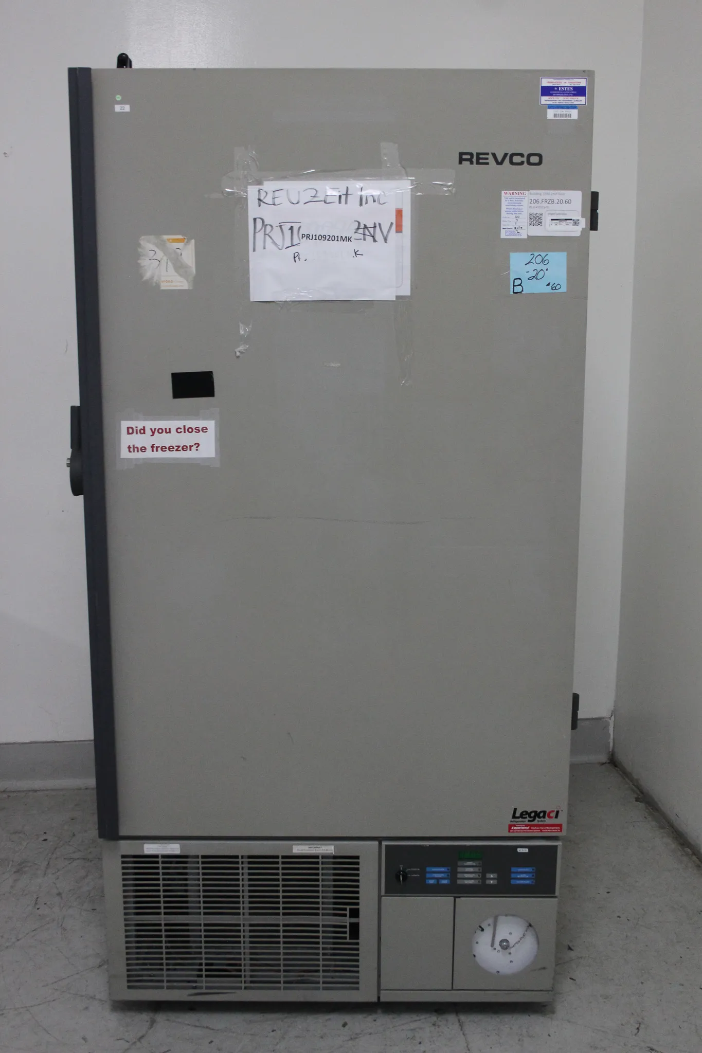 Revco Legaci ULT2140-5-A30 Ultra Low Temperature Freezer -40C Preowned