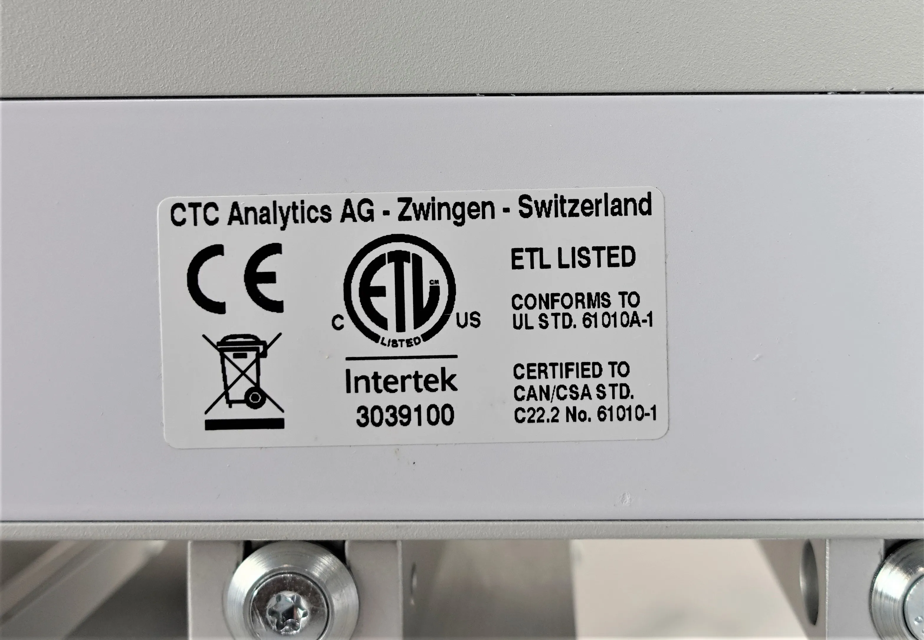 Thermo Scientific Accela CTC HTS PAL Autosampler