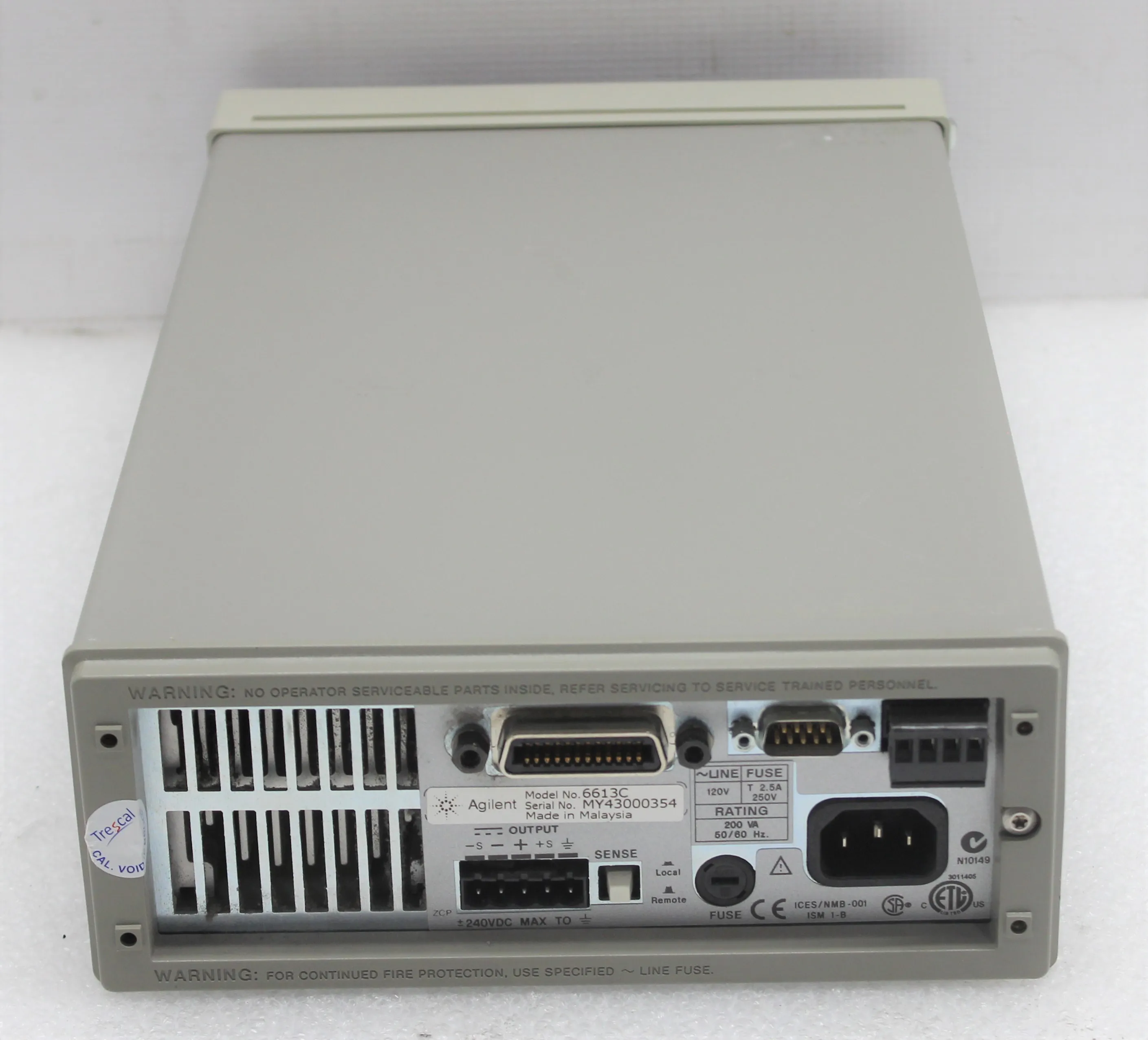 Agilent 6613C 50W Single Output Bench Power Supply