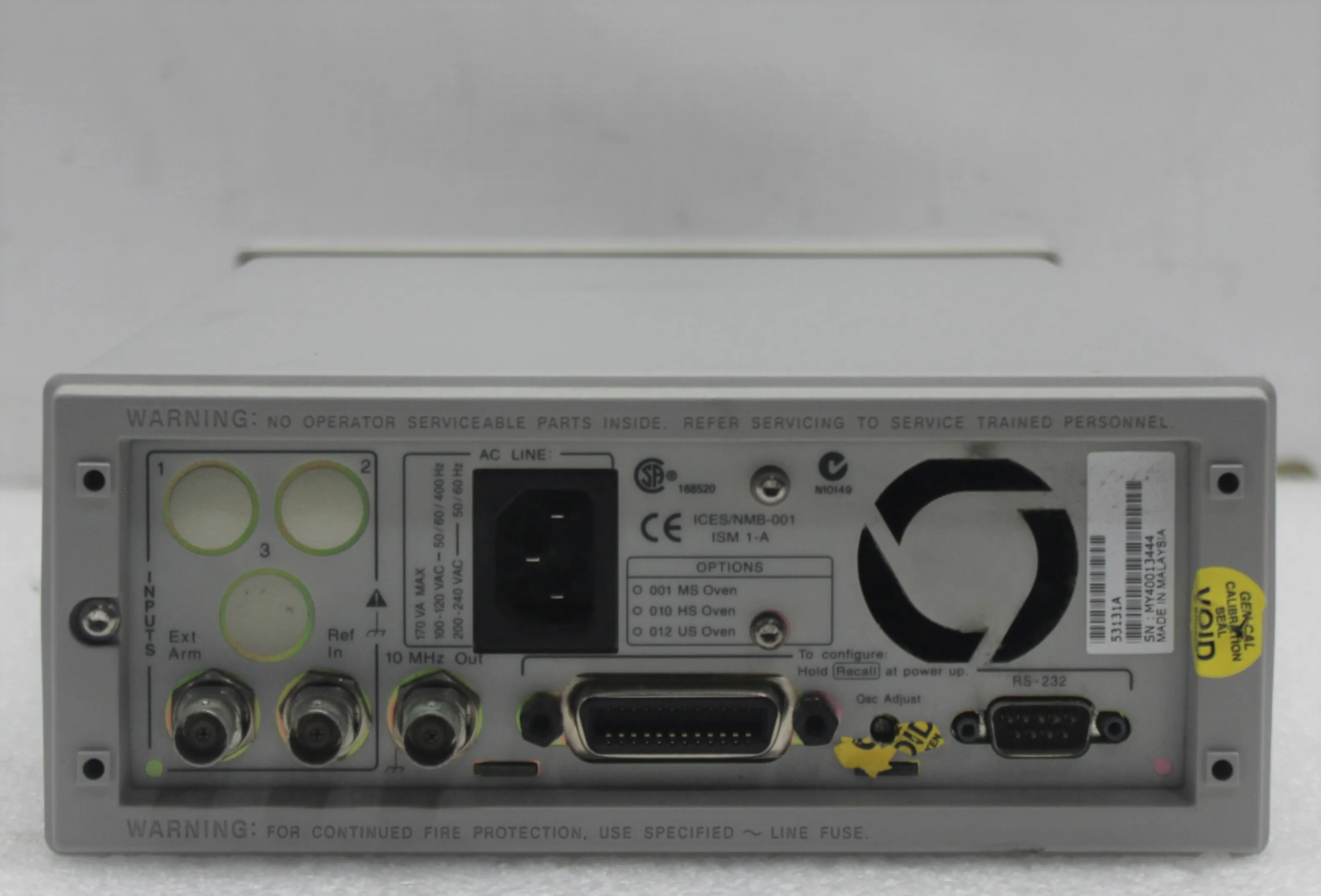 Refurbished Agilent 53131A 225 MHz 2-Channel Frequency Counter