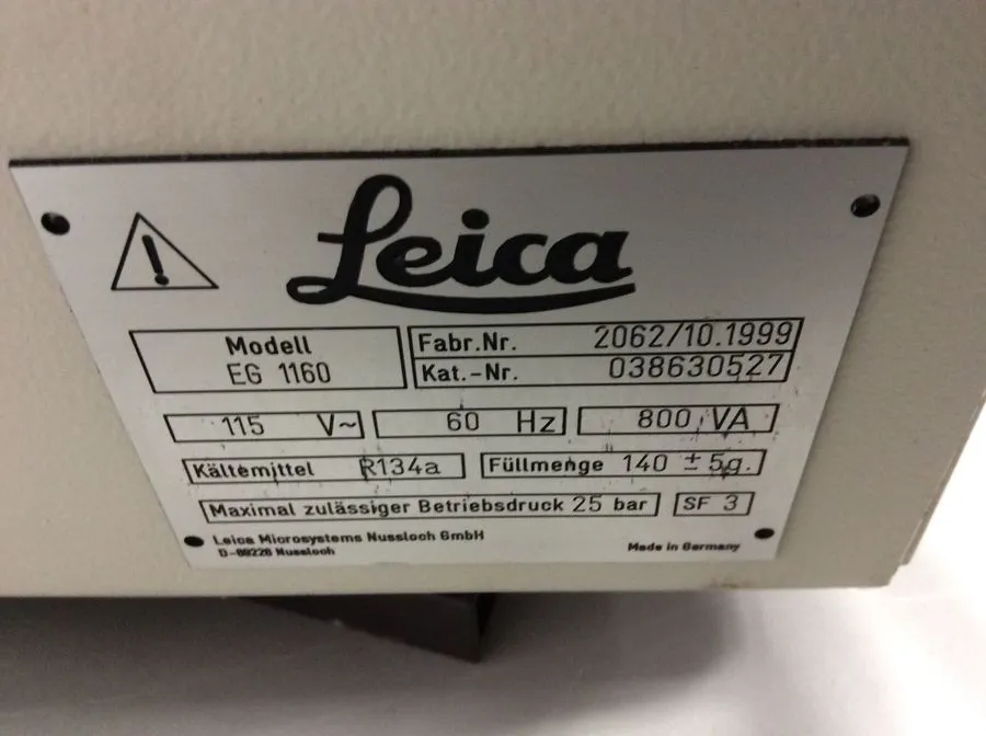 LEICA EG 1160 Paraffin Embedding Station - For Parts Only