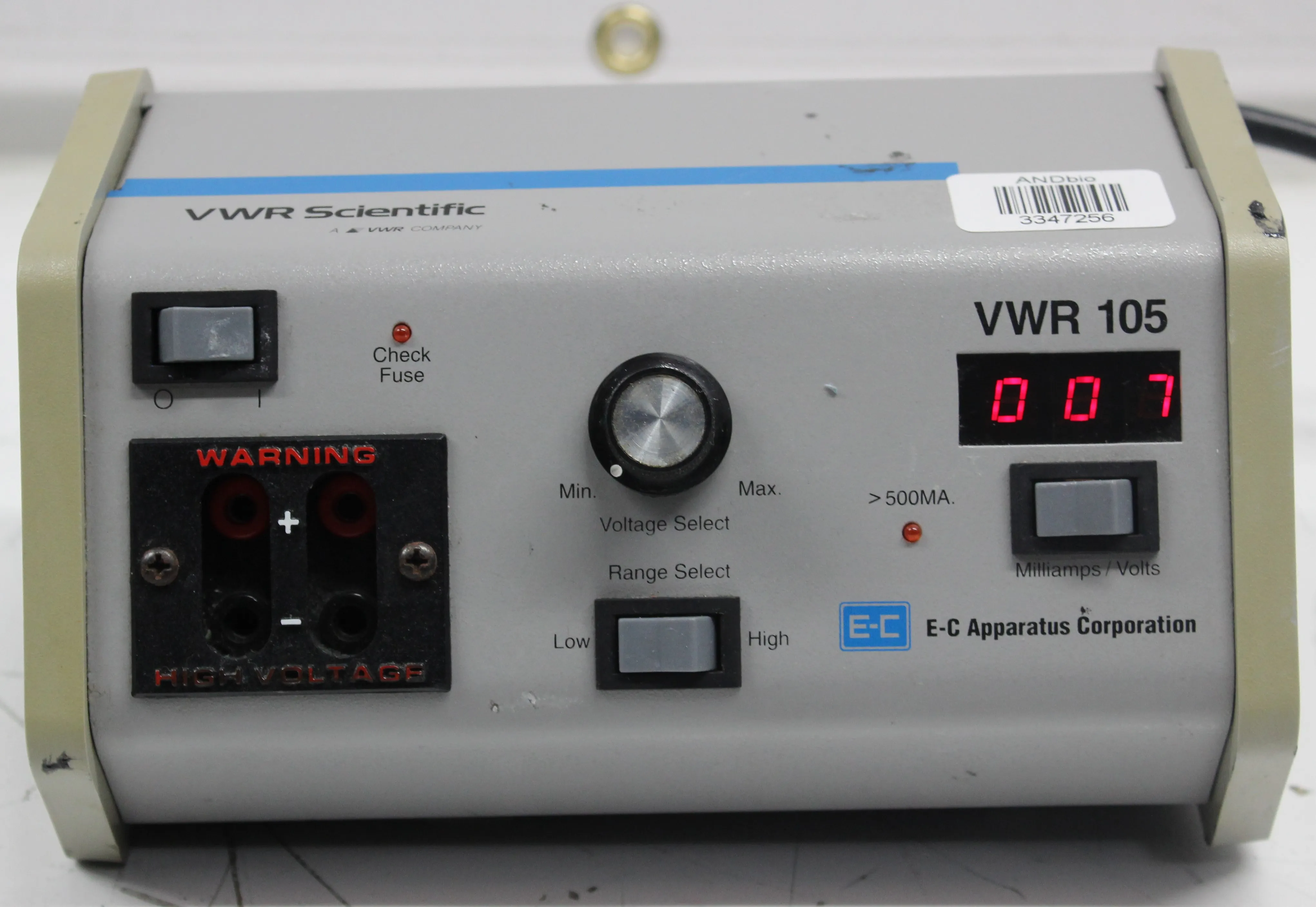 VWR E-C Apparatus Corporation VWR 105 Electrophoresis Power Supply