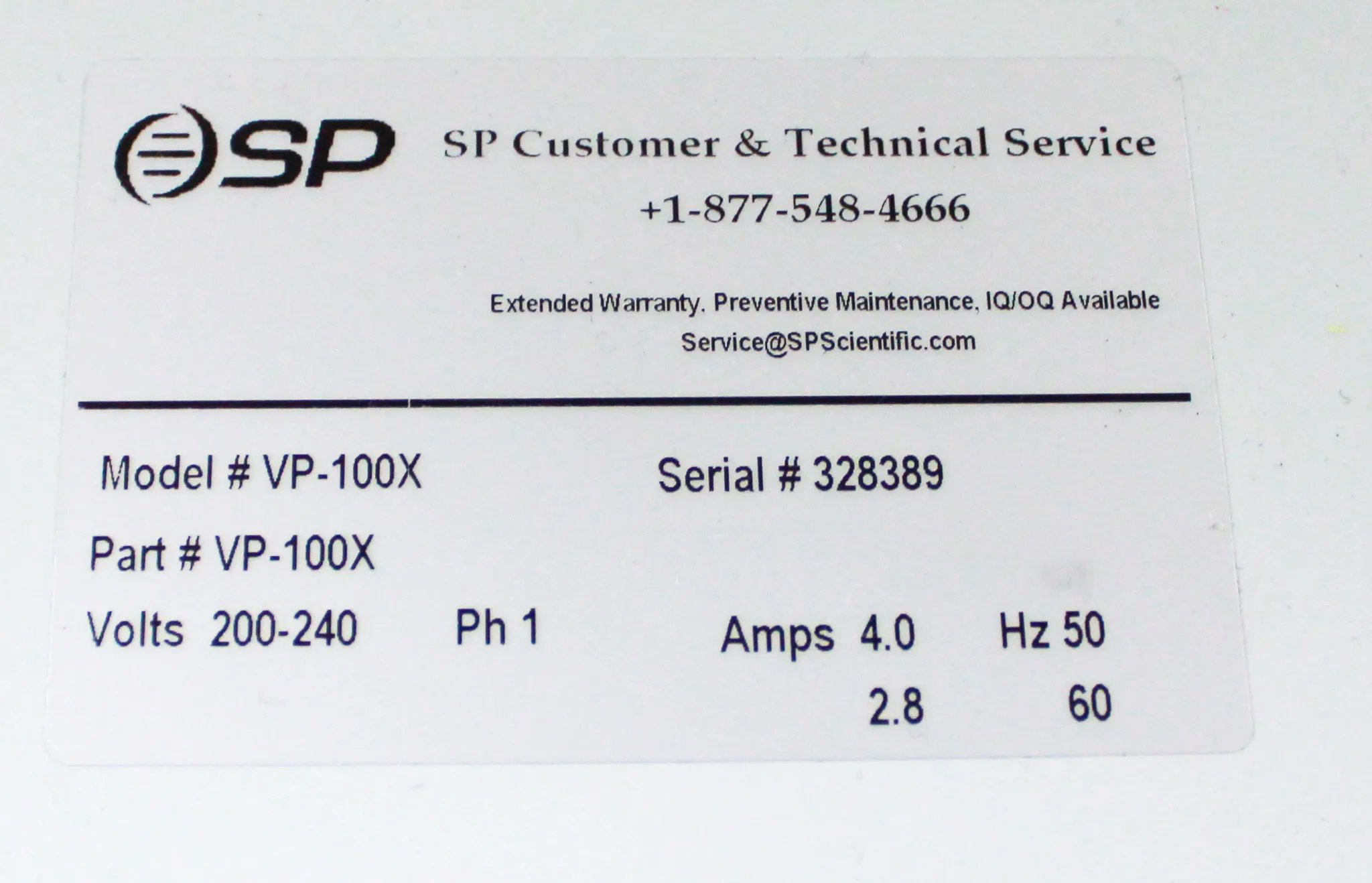 SP VirTis Advantage ProFreeze Dryer ADP-B3EL-EVA-X with Vacuum Pump VP-100X