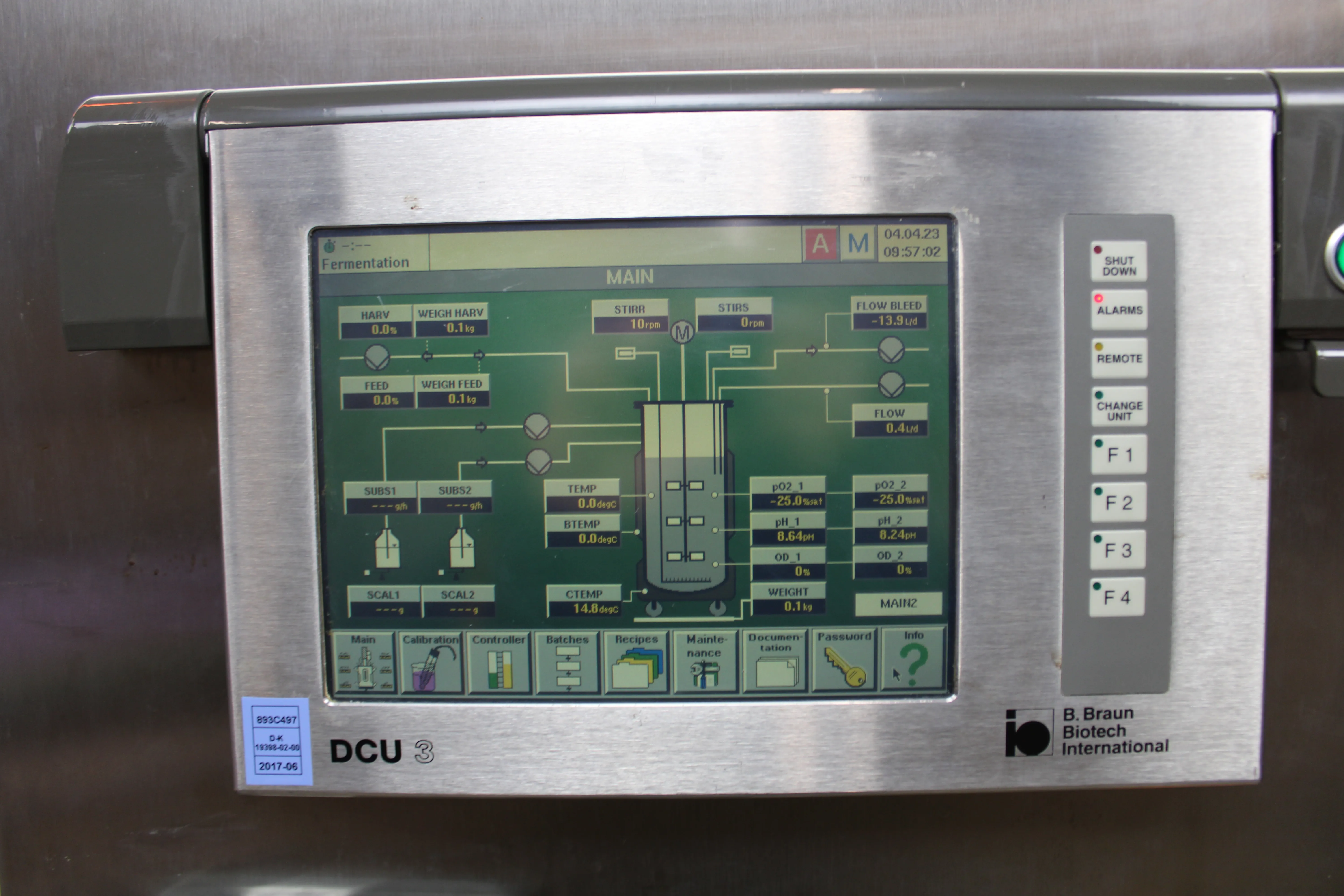 B Braun Fermenter Control System