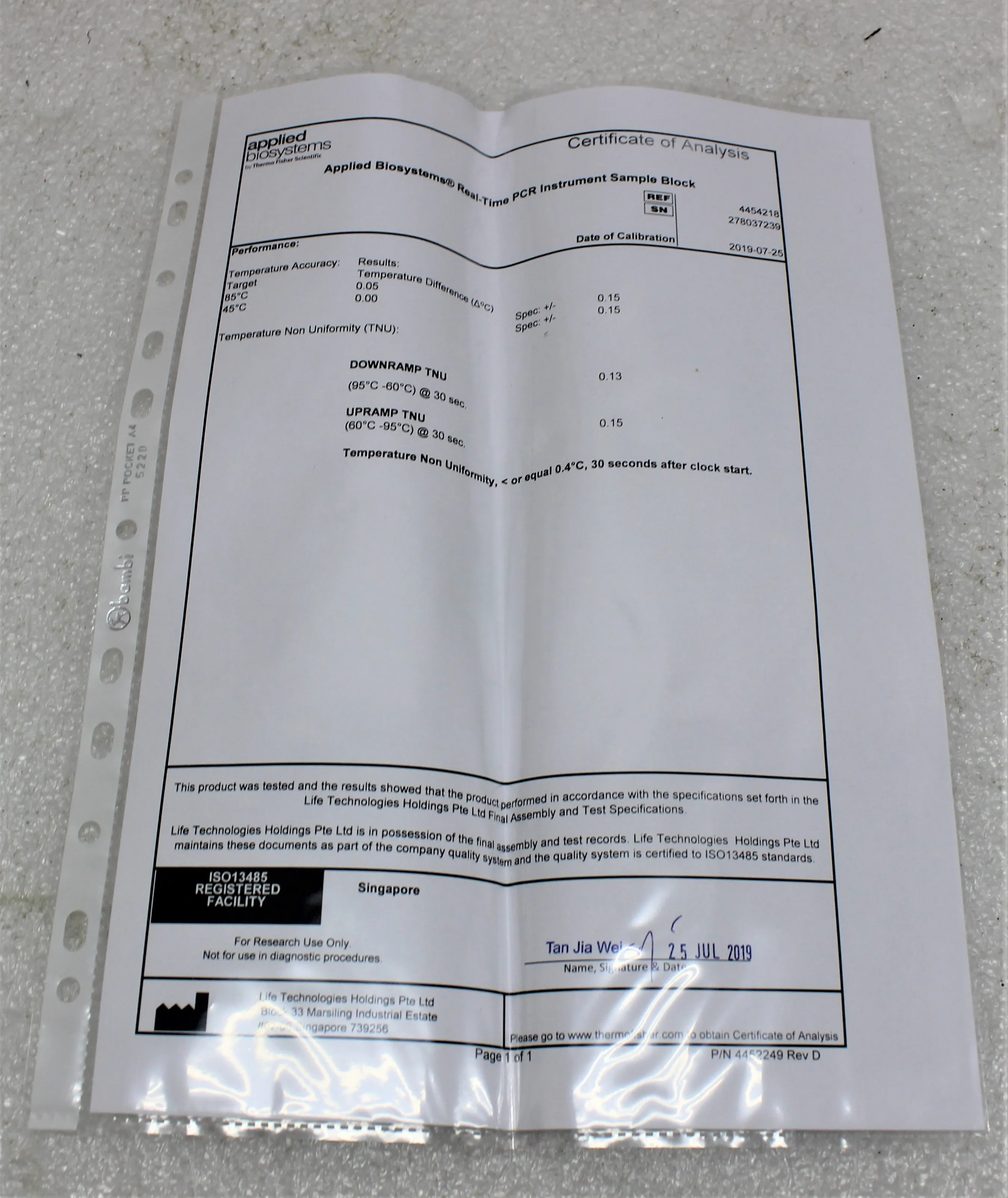 Applied Biosystems 4454218 Molecular Biology Accessory