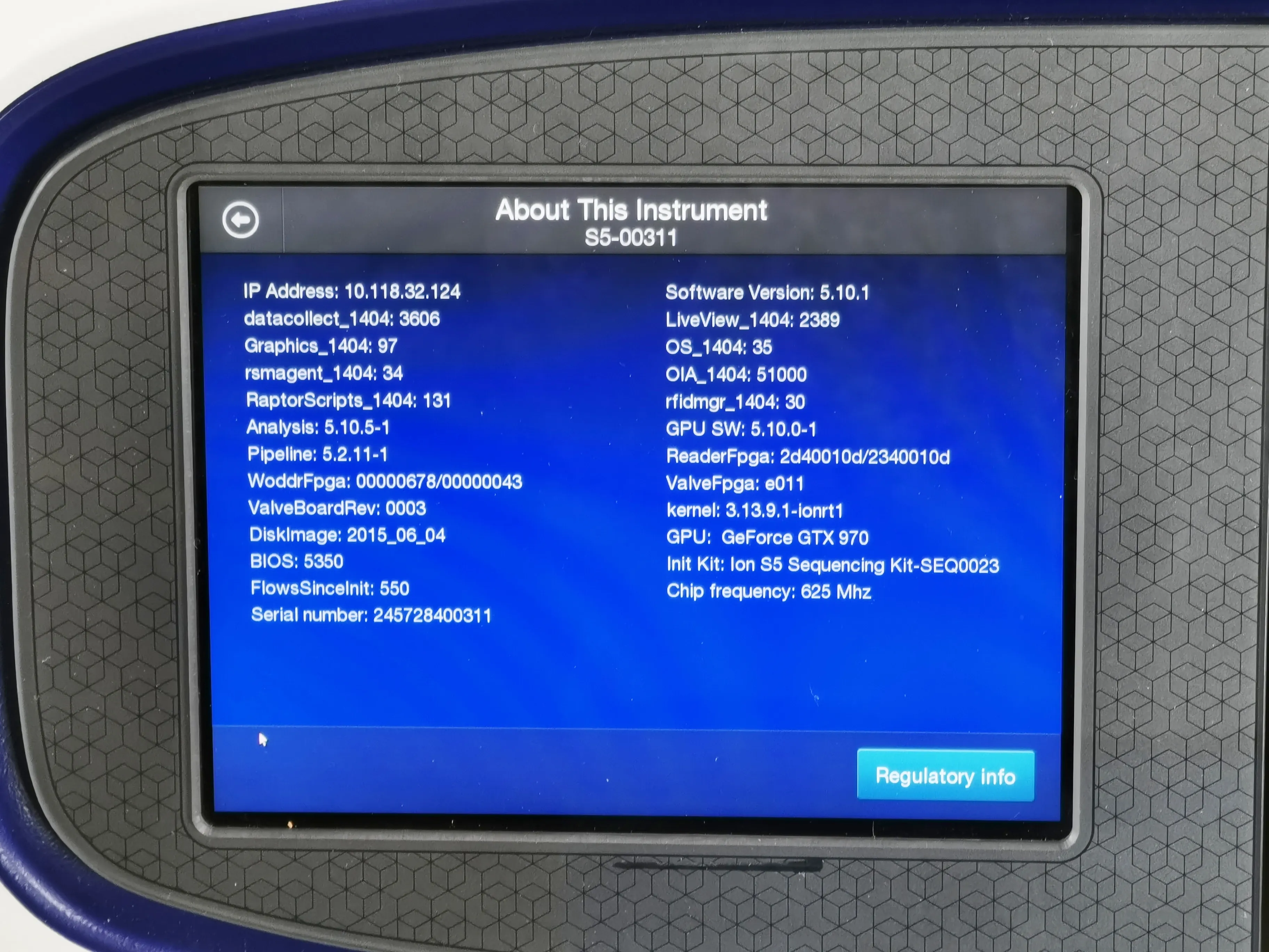 Thermo Fisher Ion Torrent S5 DNA Sequencer