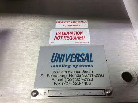 Universal Labeling Systems Label Applicator 434-025-I-10-1037