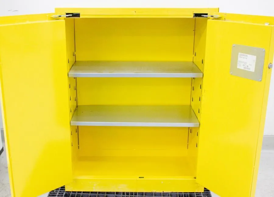 Jamco Flammable Safety Storage Cabinet, Yellow, 18x34x44, Self Close