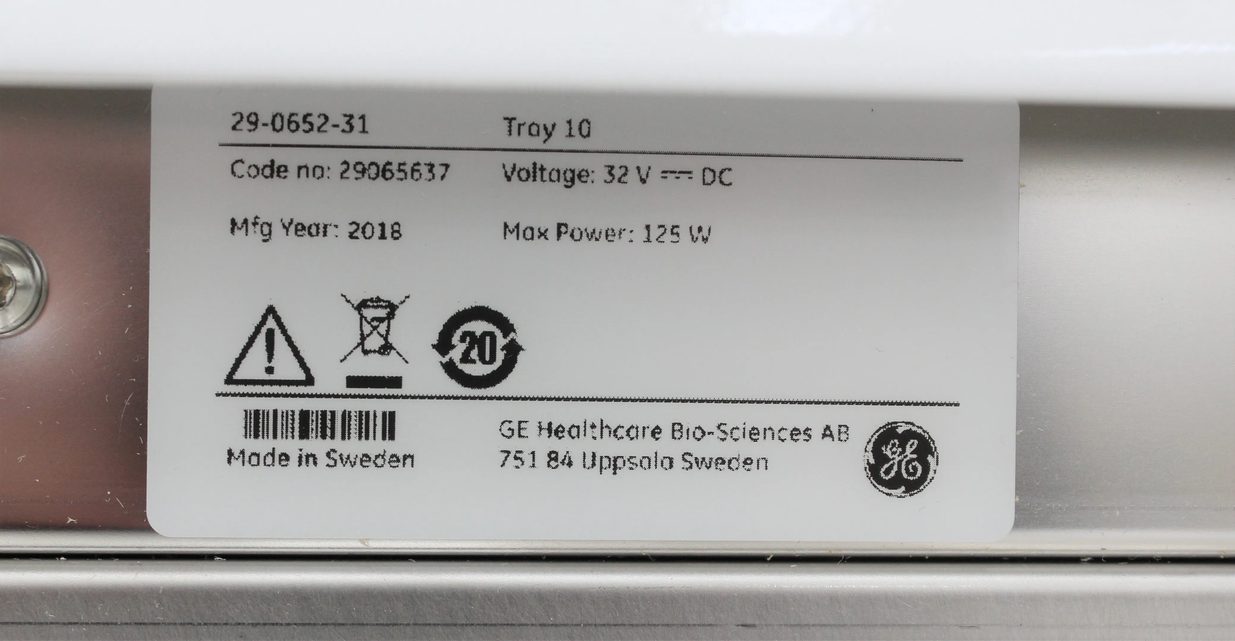 GE Healthcare Tray 10 for Xuri Cell Expansion System