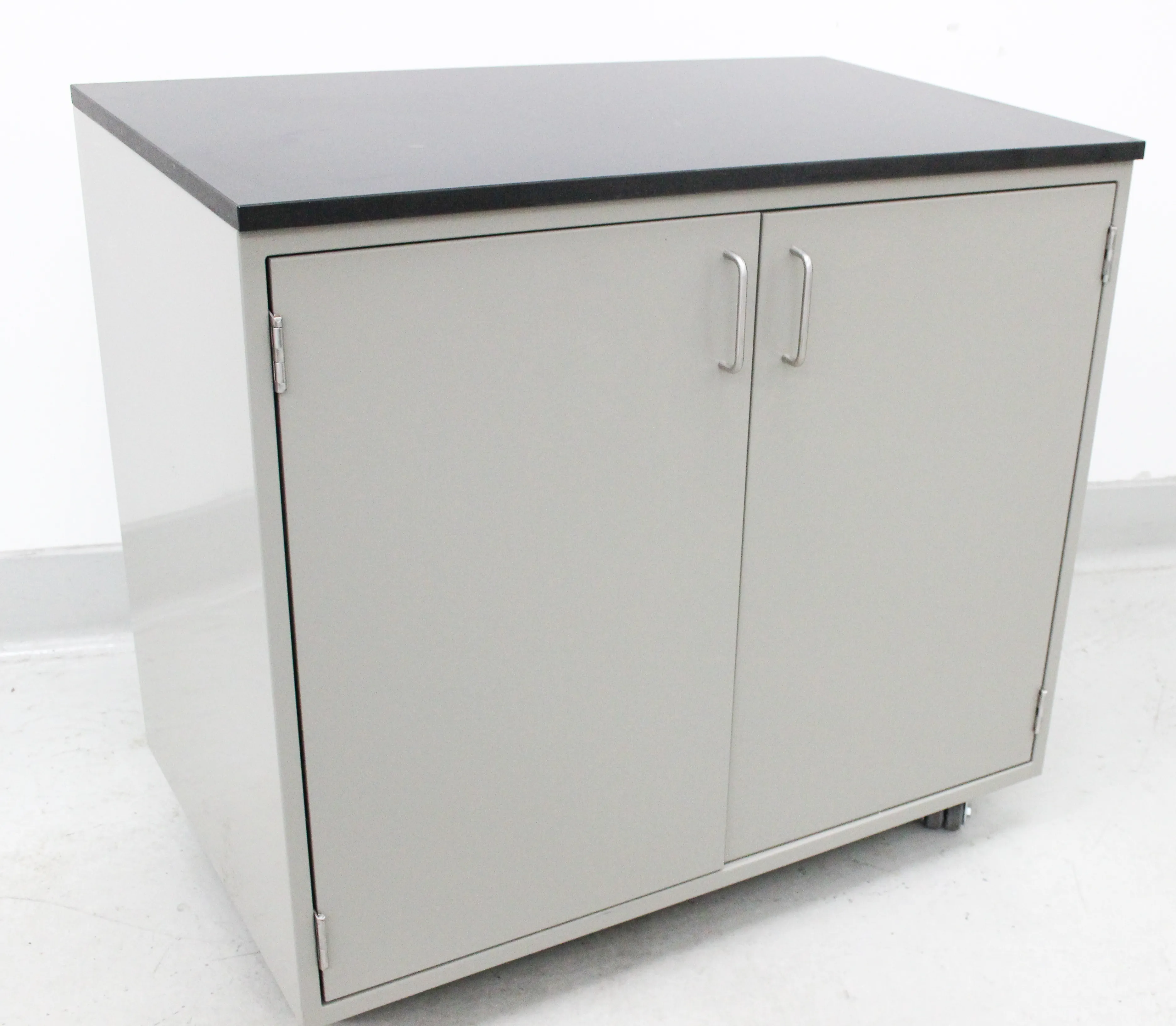 Fisher Hamilton Mobile Work-Height Storage Cabinet Double Door Steel