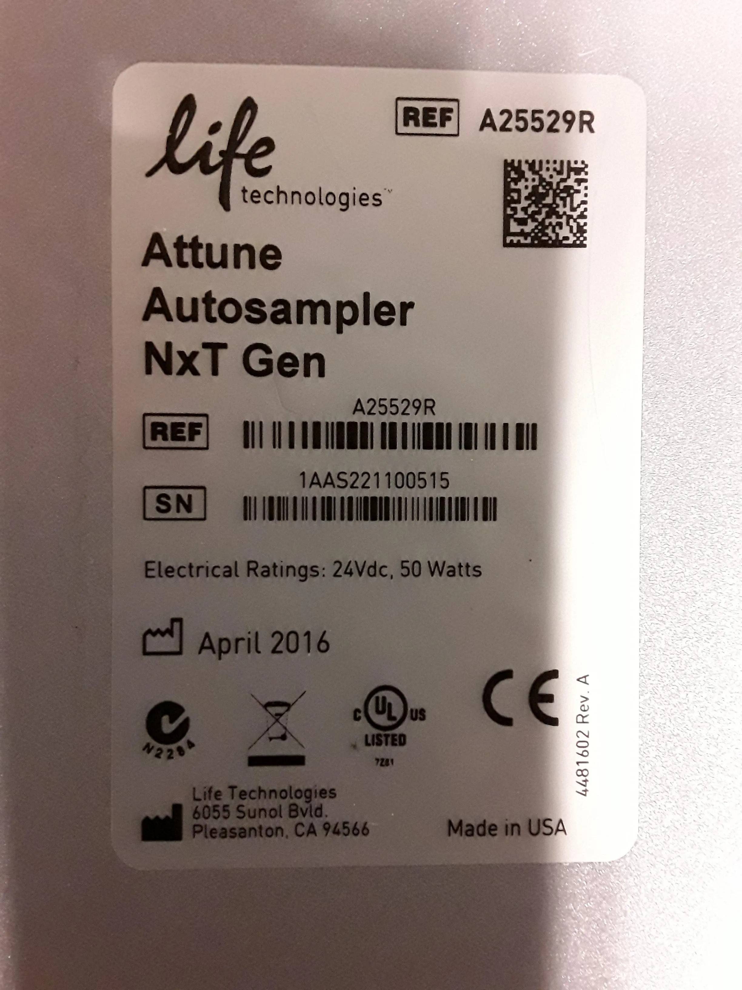 Invitrogen Attune NxT Gen Autosampler #A25529R