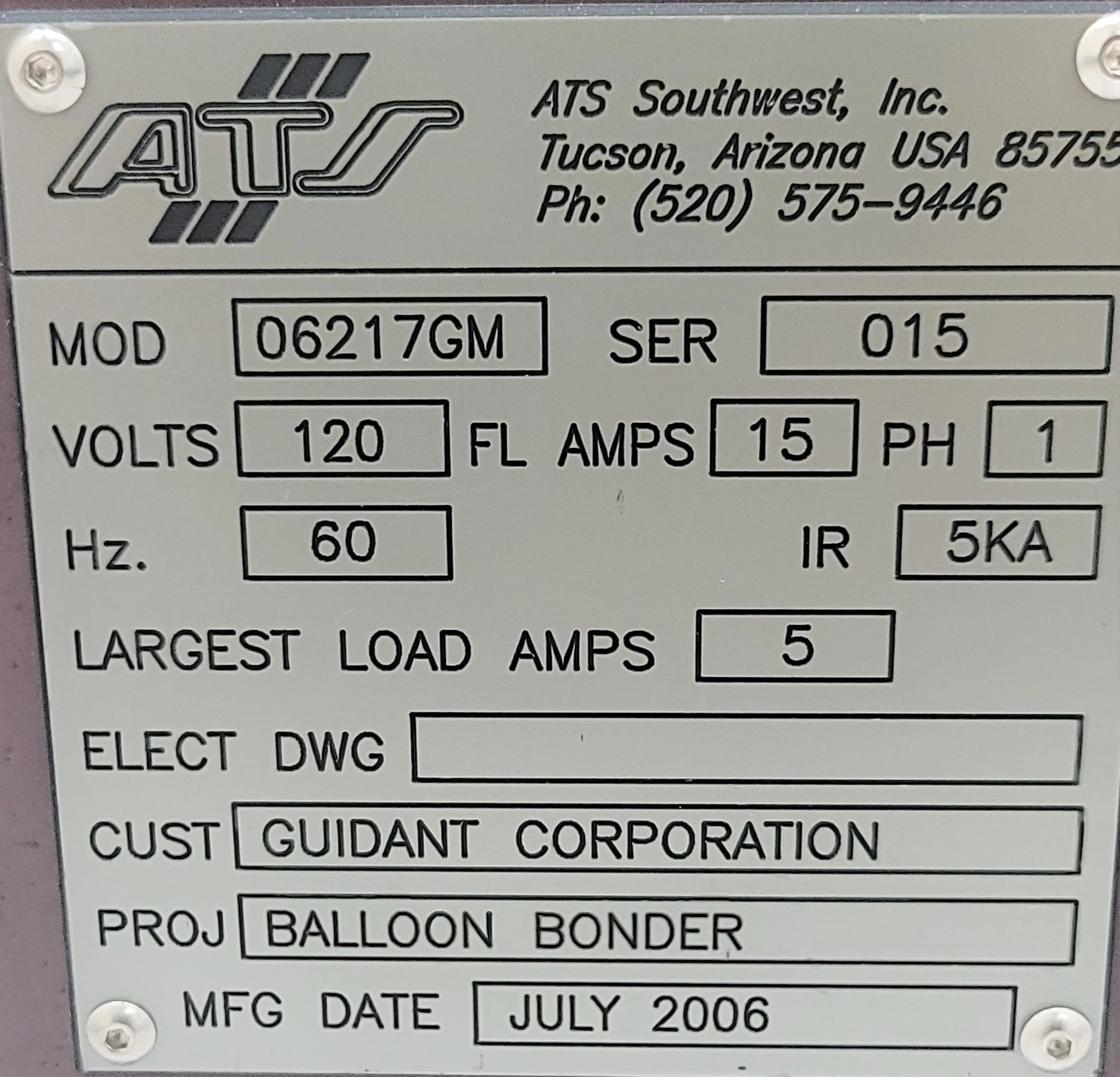 ATS Balloon Bonder - Laboratory and Medical Equipment - Used