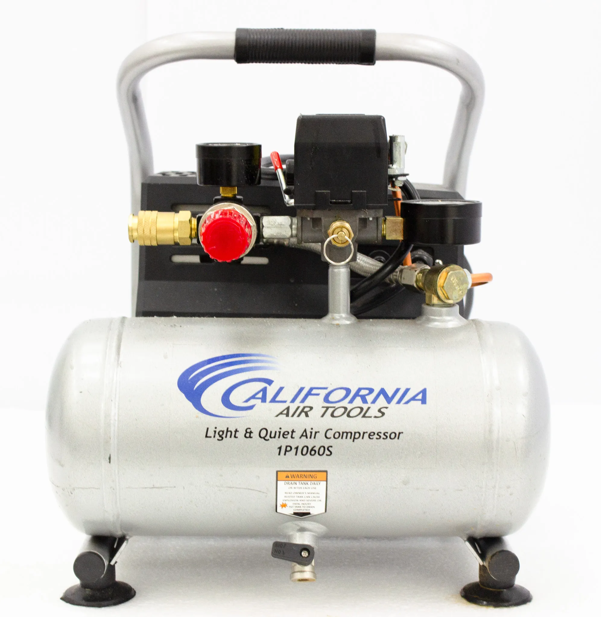 Alifornia Air Light and Quiet 1 Gal. 0.6 Hp 115 PSI Steel Tank Electric Portable Air Compressor 1P1060S