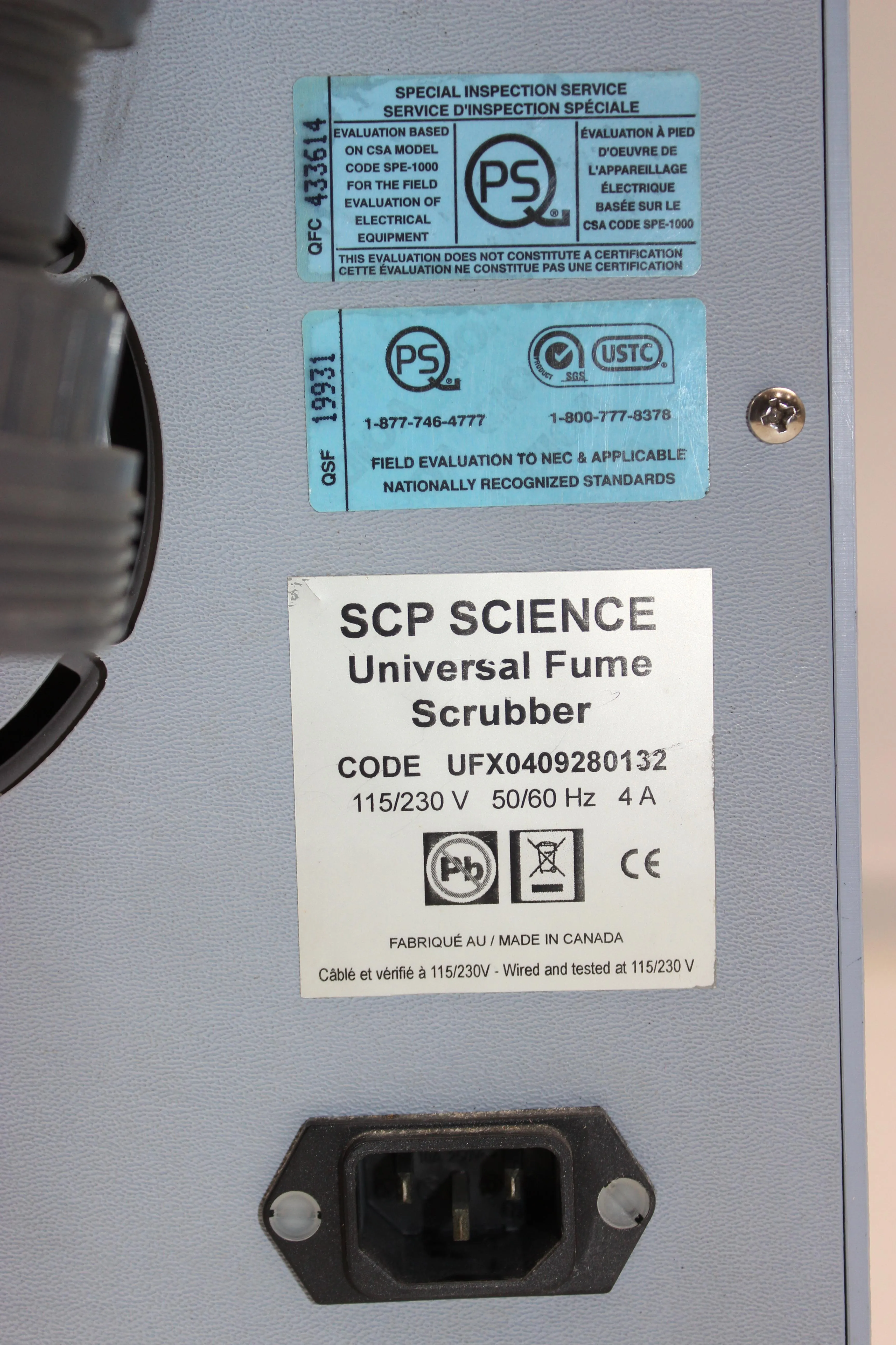 SCP Science Universal Fume Scrubber UFX0409280132