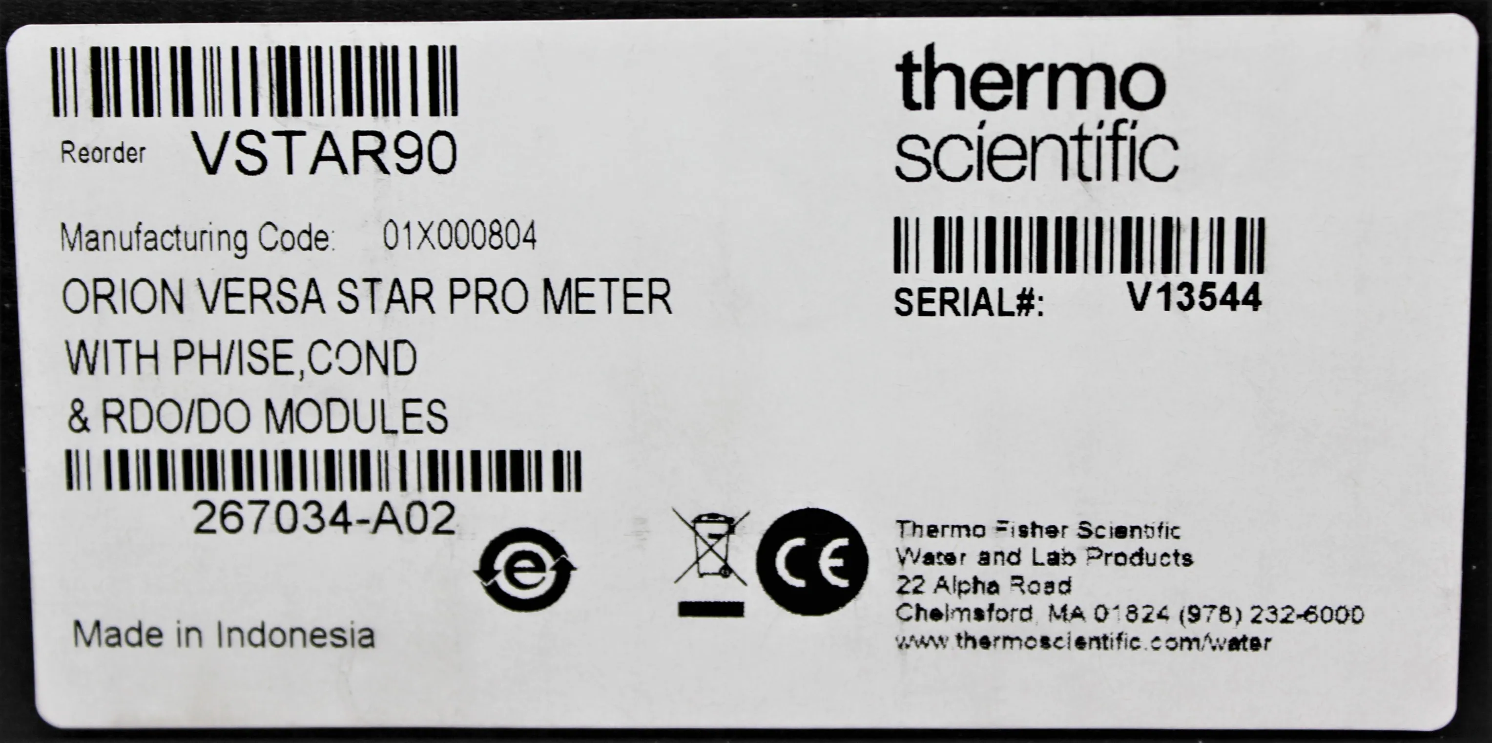 Thermo Scientific Orion Versa Star Pro Benchtop Meter with pH / ISE, Conductivity, and Dissolved Oxygen / RDO Modules