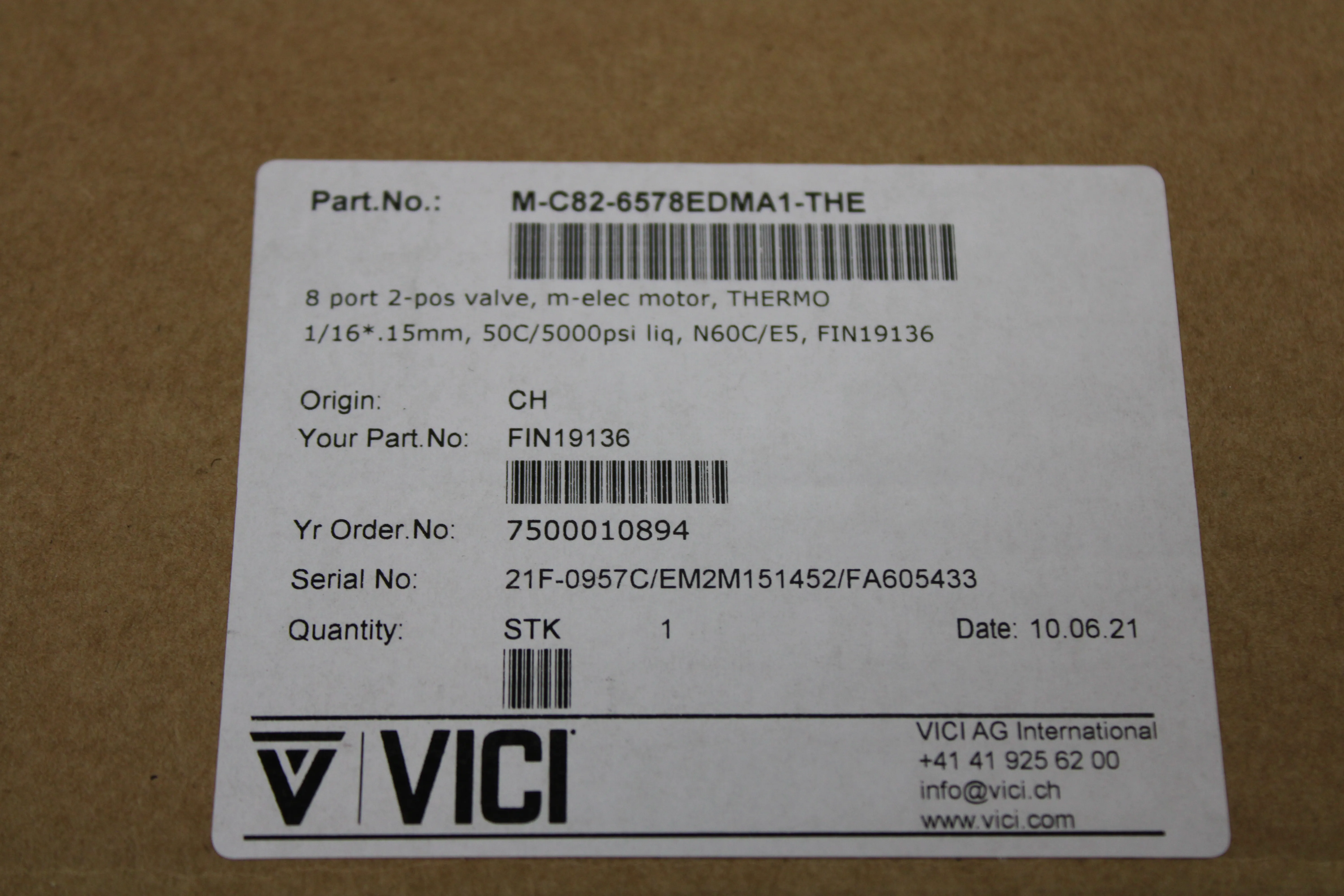 Vici EDMA1-THE 2 Position Sample Injector / Switching Valves