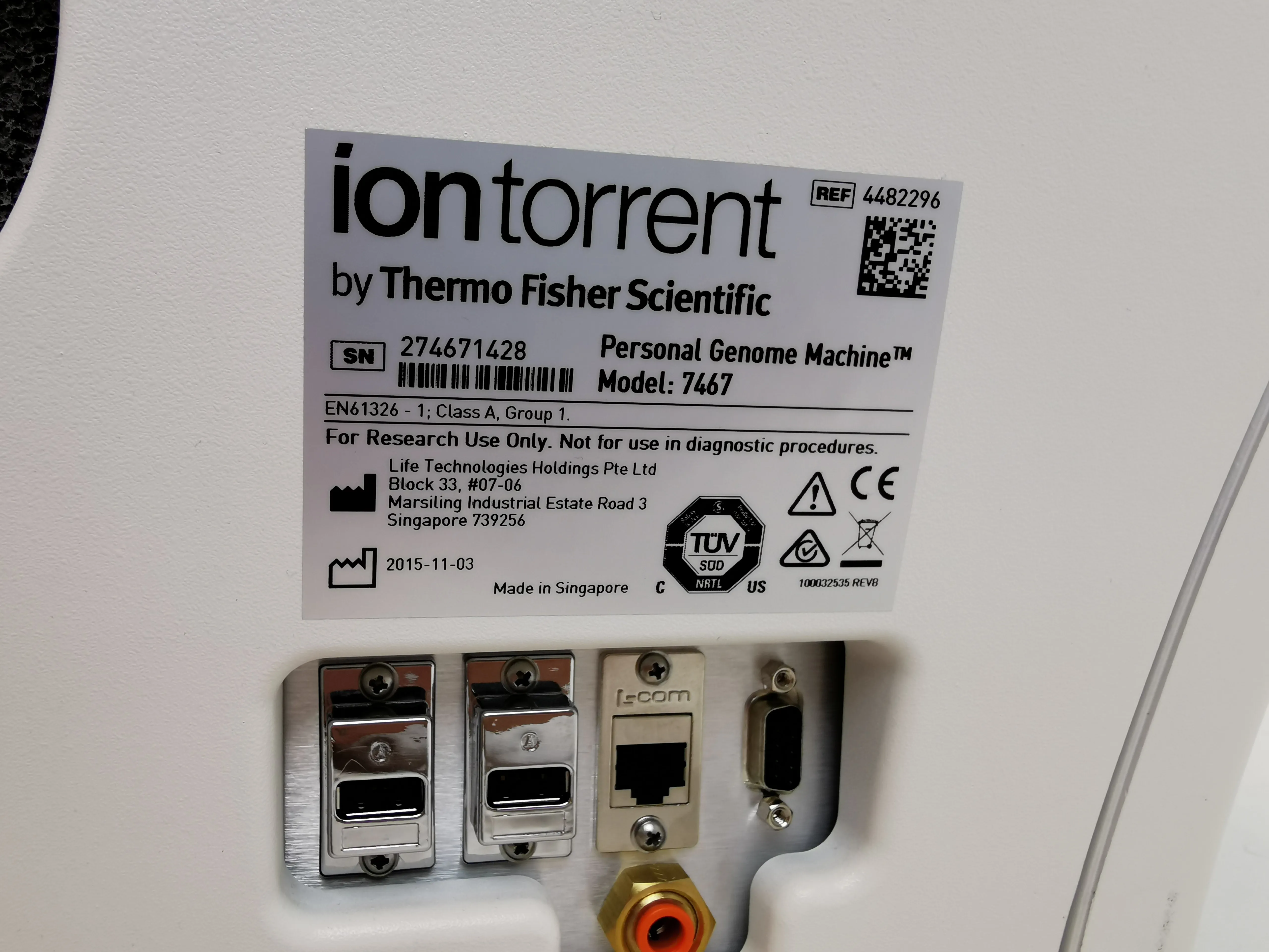 Ion Torrent 7467 Personal Genome PGM System