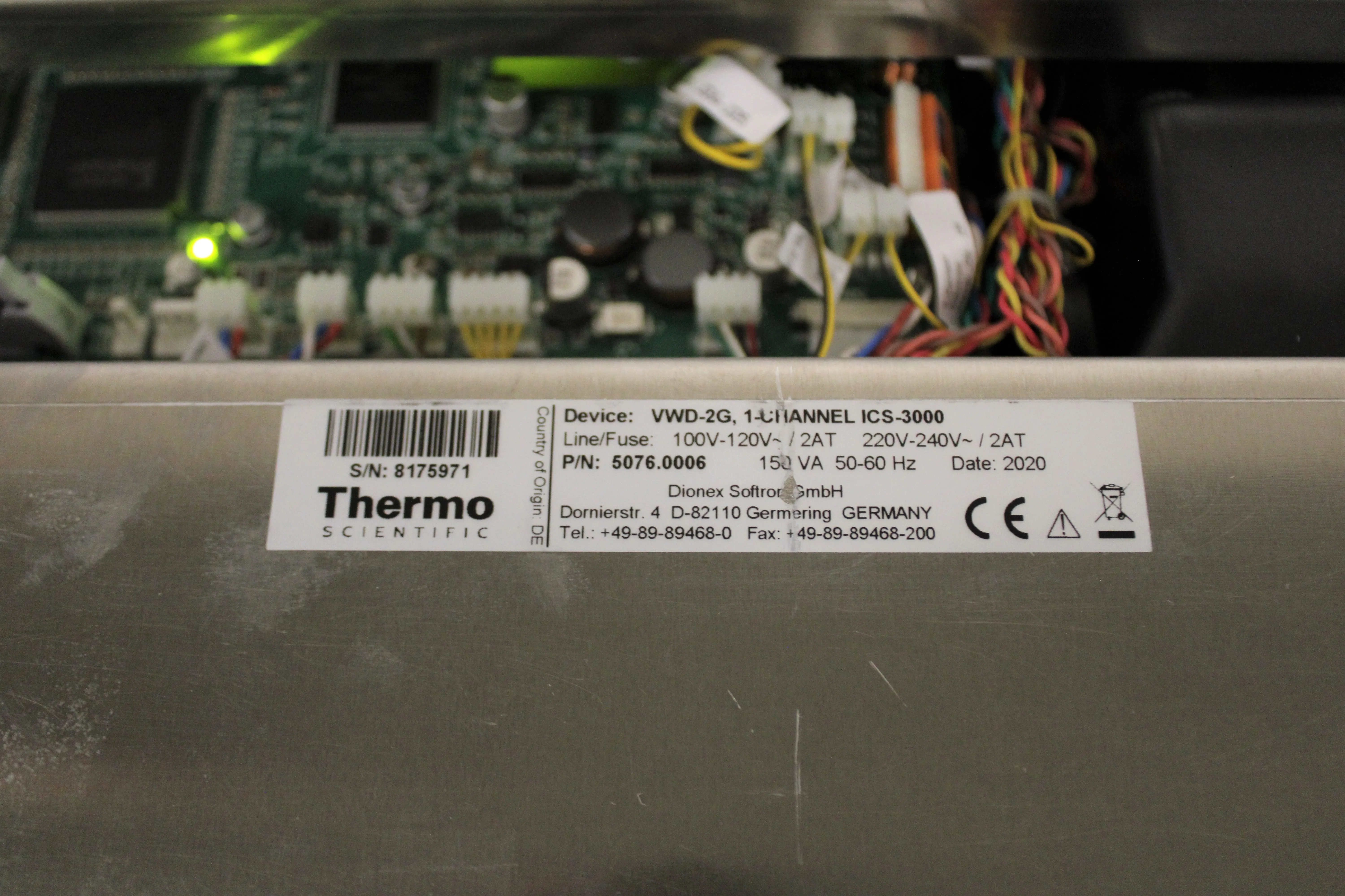 Thermo Scientific VWD-2G 1-Channel ICS-3000 HPLC System P/N:5076.0006