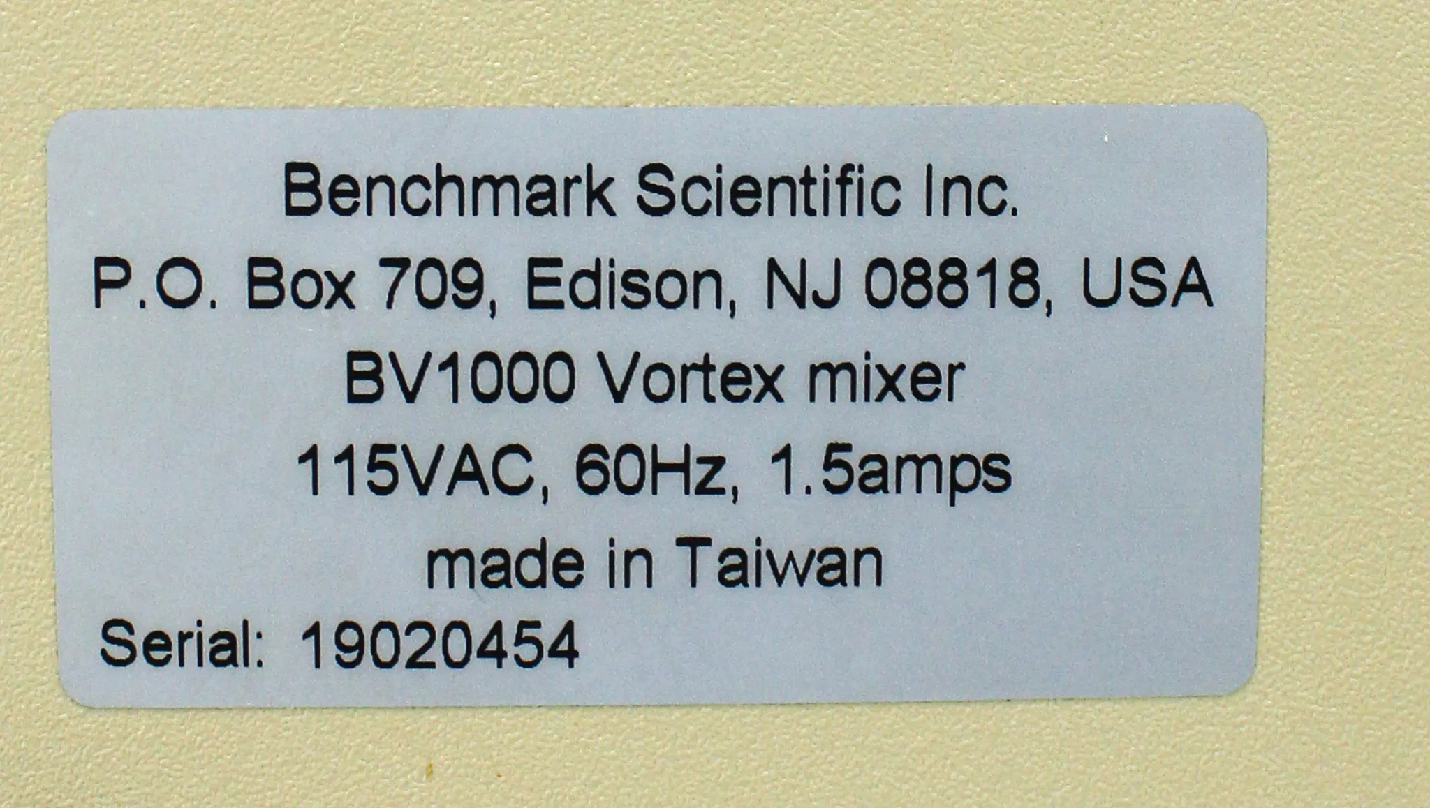 Benchmark Scientific BV1000 Vortex Mixer