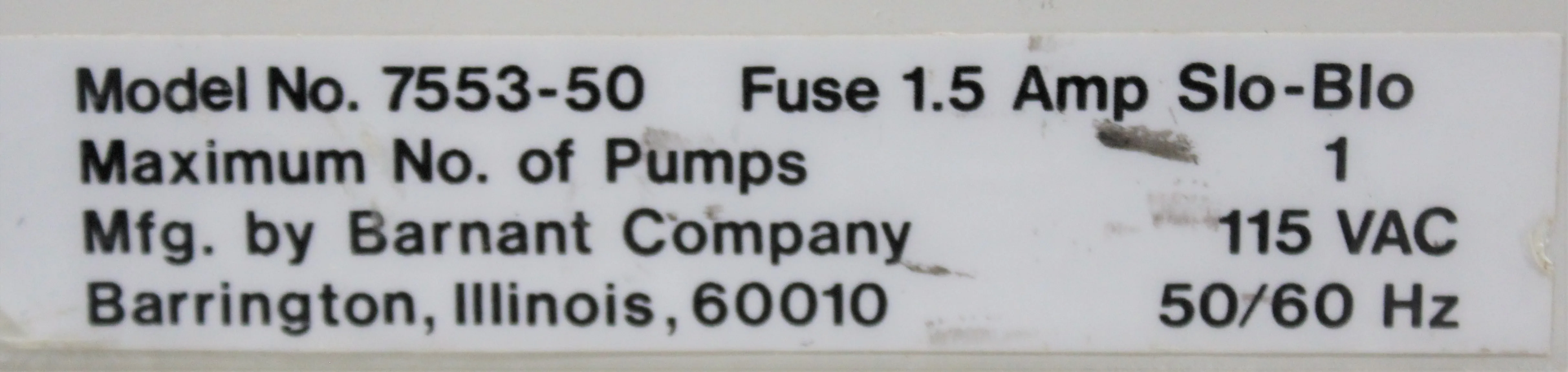 Cole Parmer MasterFlex Peristaltic Pump 7553-50