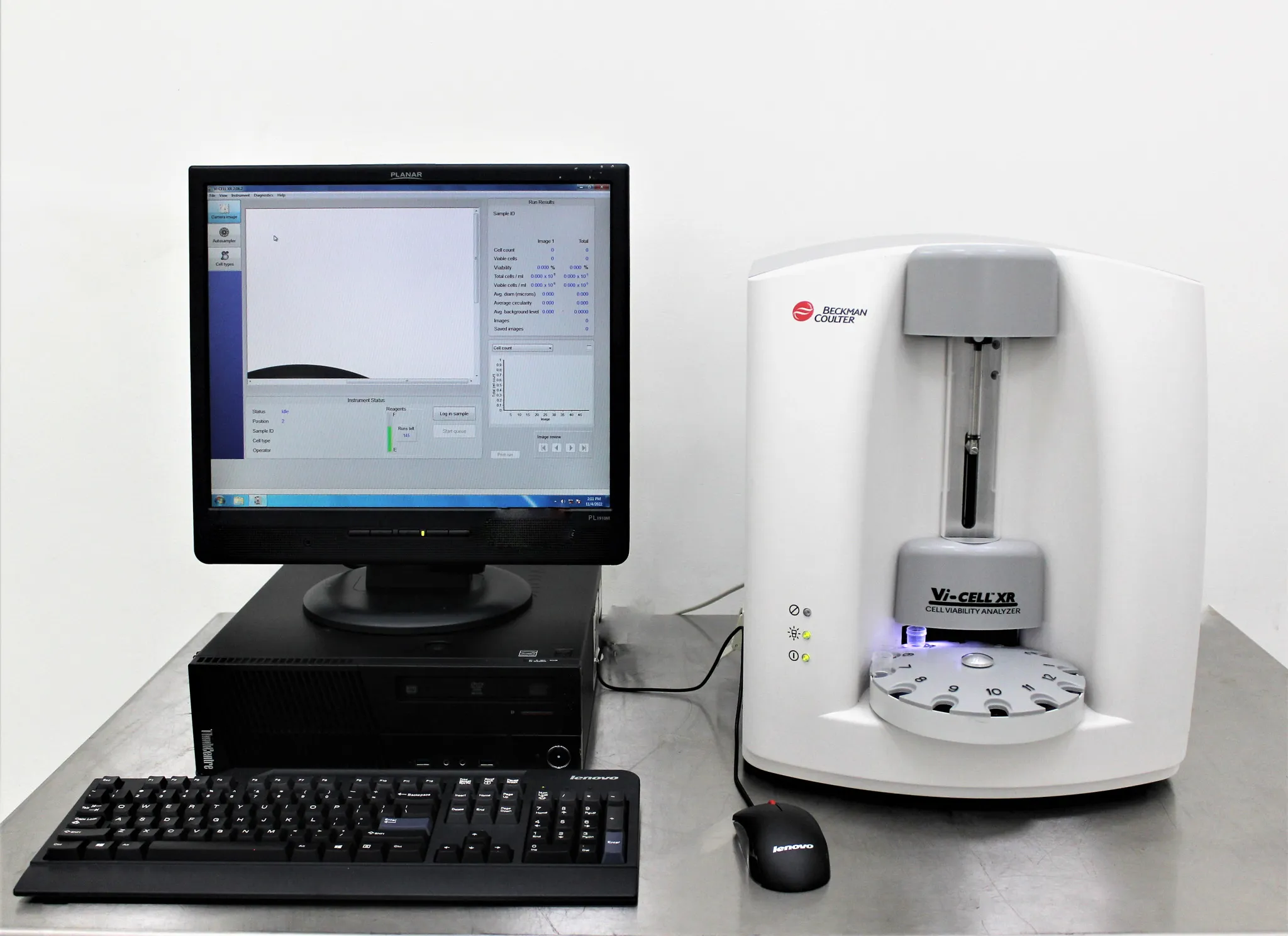 Beckman Coulter Vi-CELL XR Cell Viability Analyzer with Computer and monitor