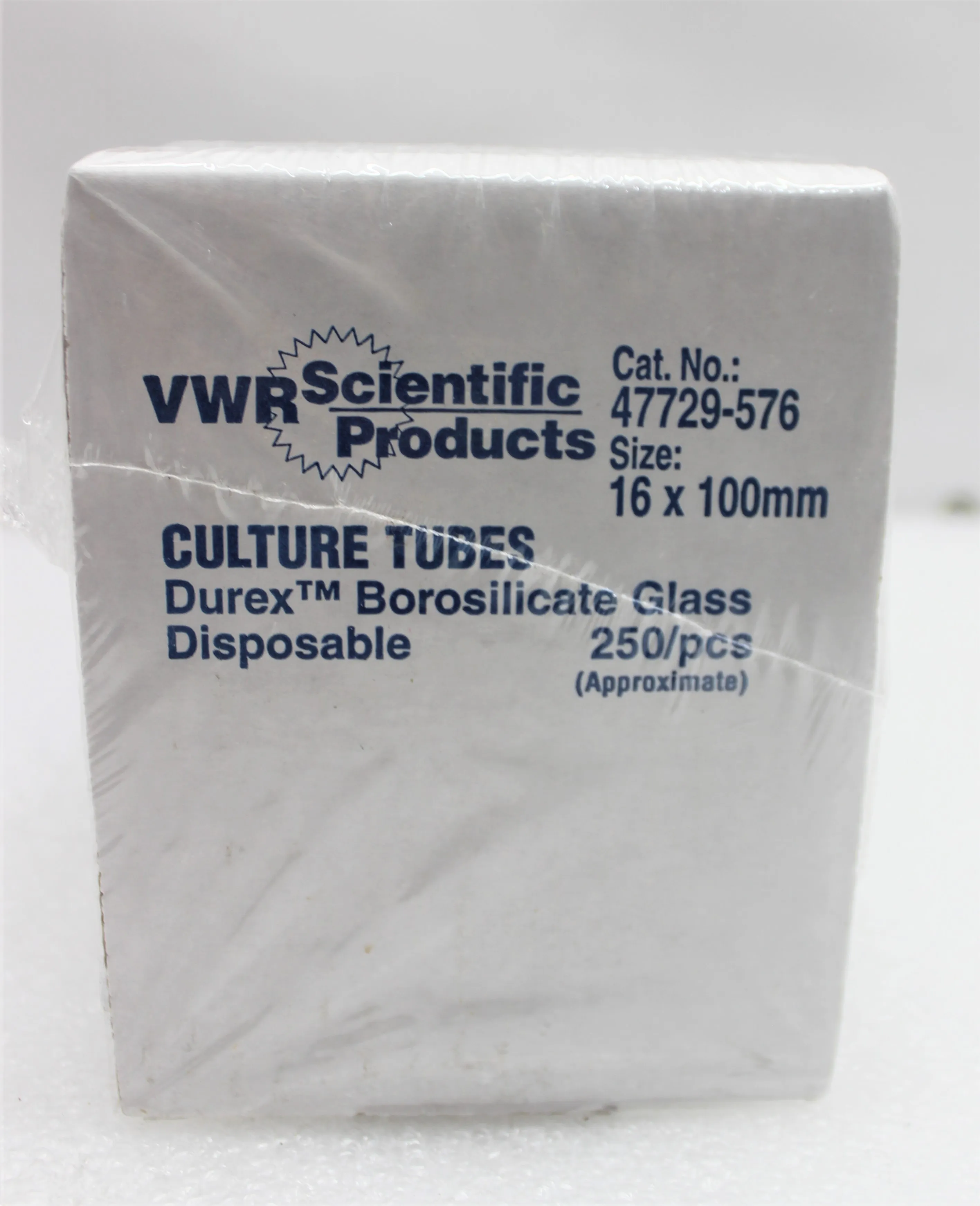 VWR Disposable Culture Tubes, 16 x 100 mm, Pack of 250