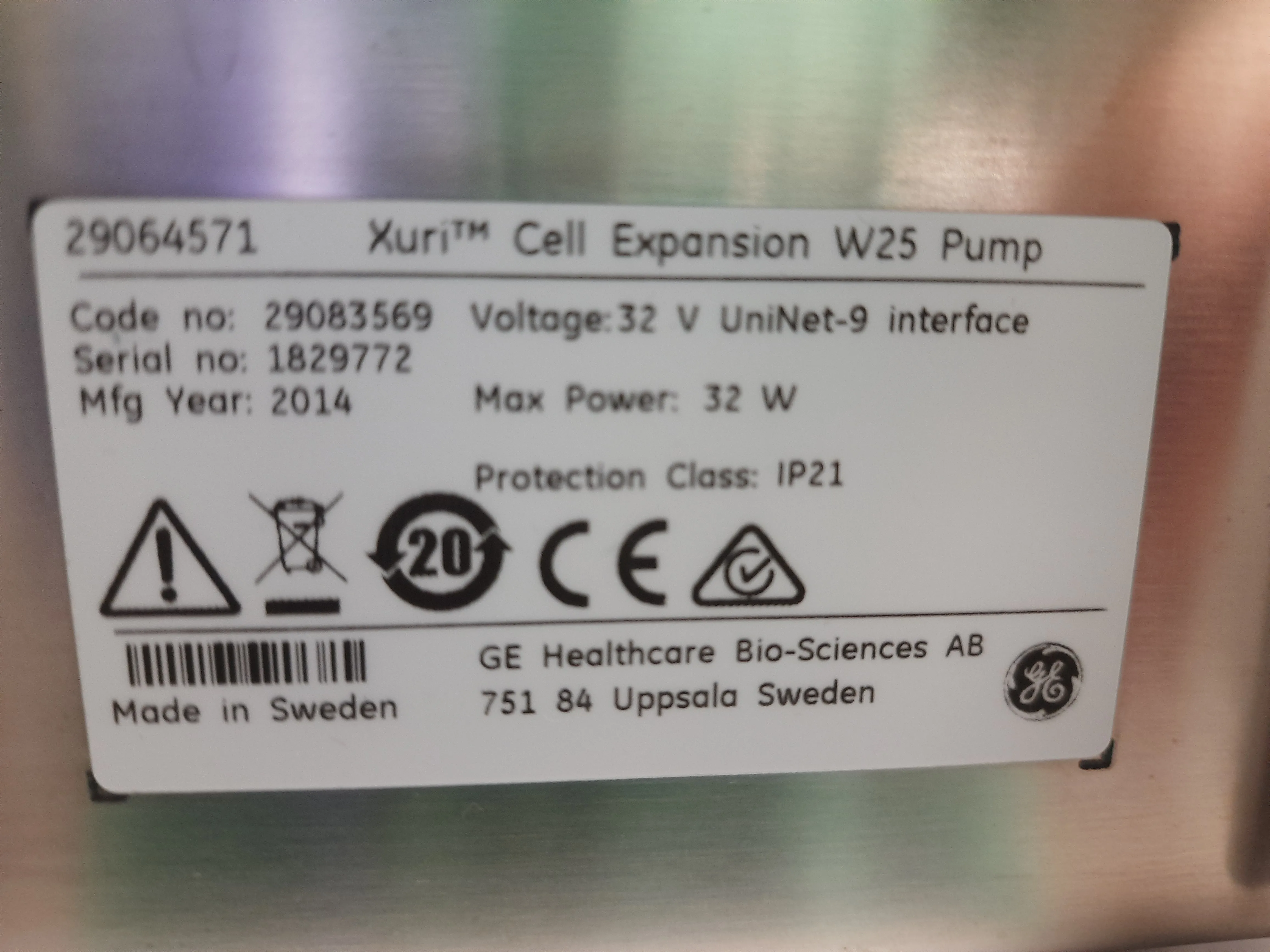 GE Healthcare Xuri Cell Expansion System W25 29-0645-68 - Used, Turnkey