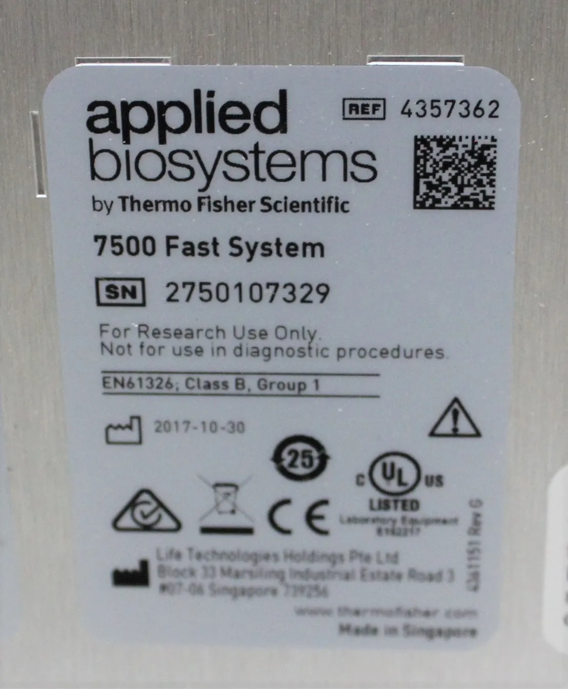 Applied Biosystems 7500 Fast Real-Time PCR System