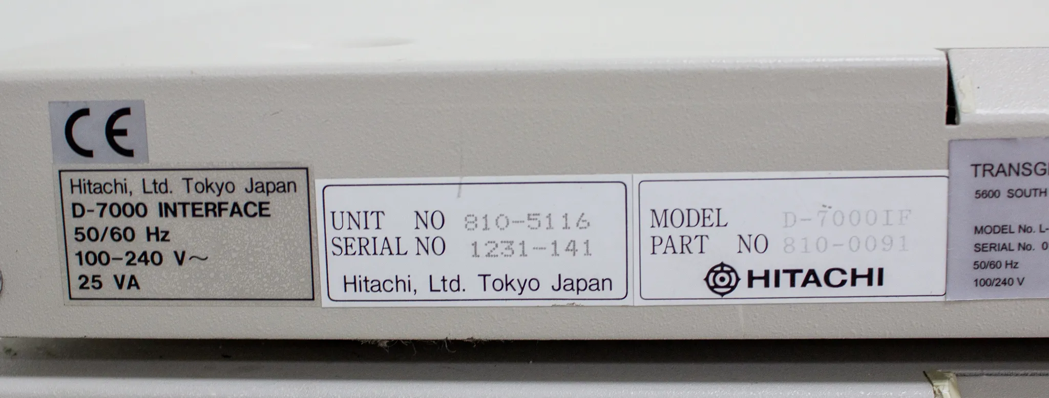 Hitachi/Transgenomic L-7100 HPLC Pump w/ D-7000 Interface