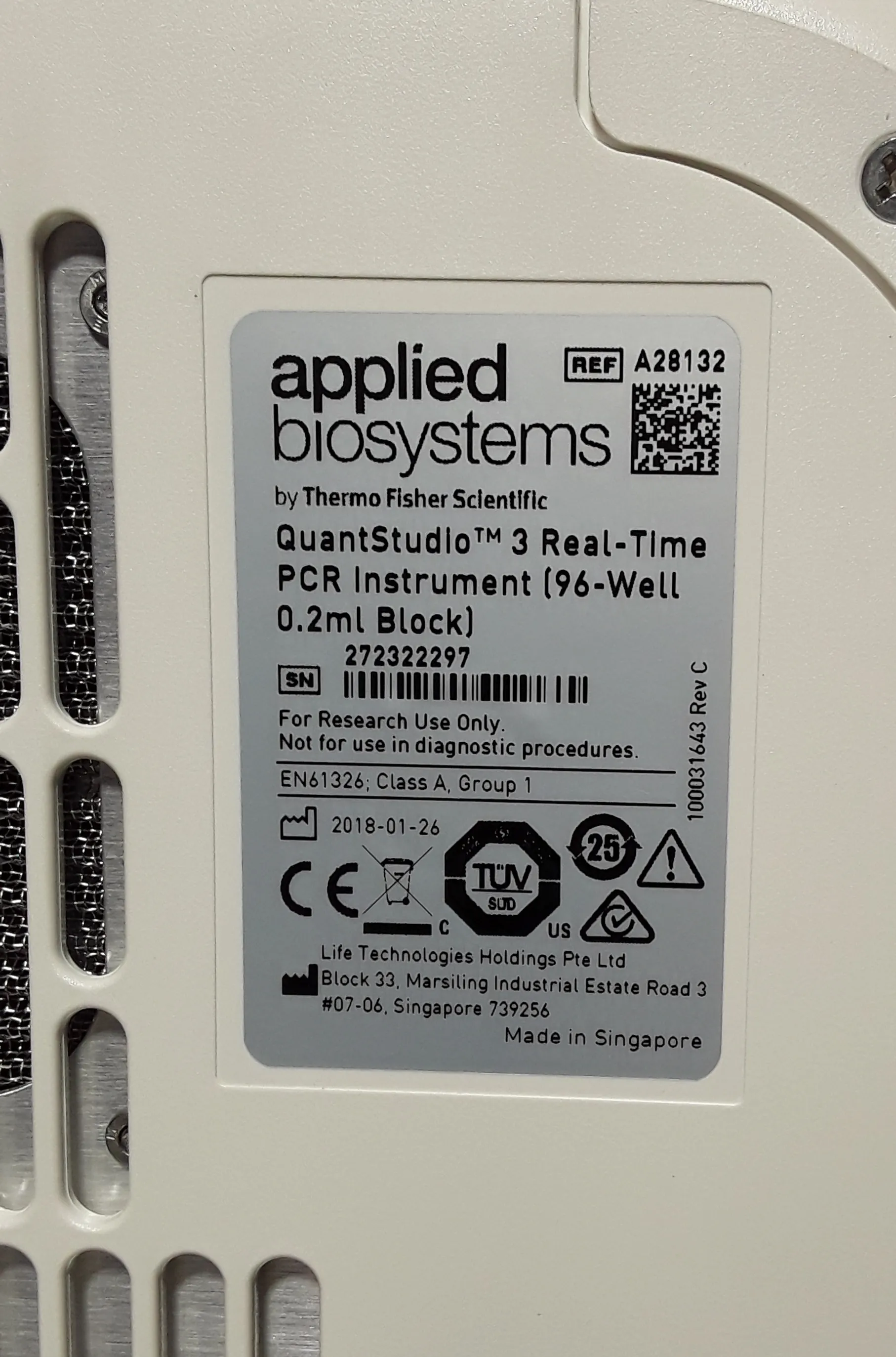 Applied Biosystems QuantStudio 3 Real-Time PCR System A28132