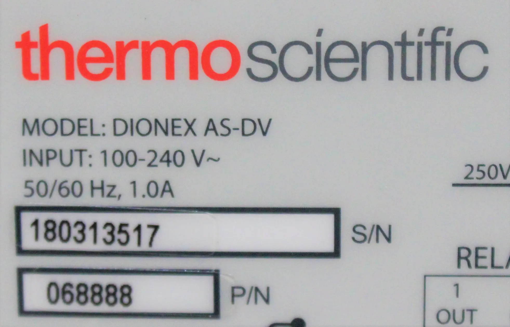 Thermo Scientific AS-DV Auto Sampler Chromatography Data System