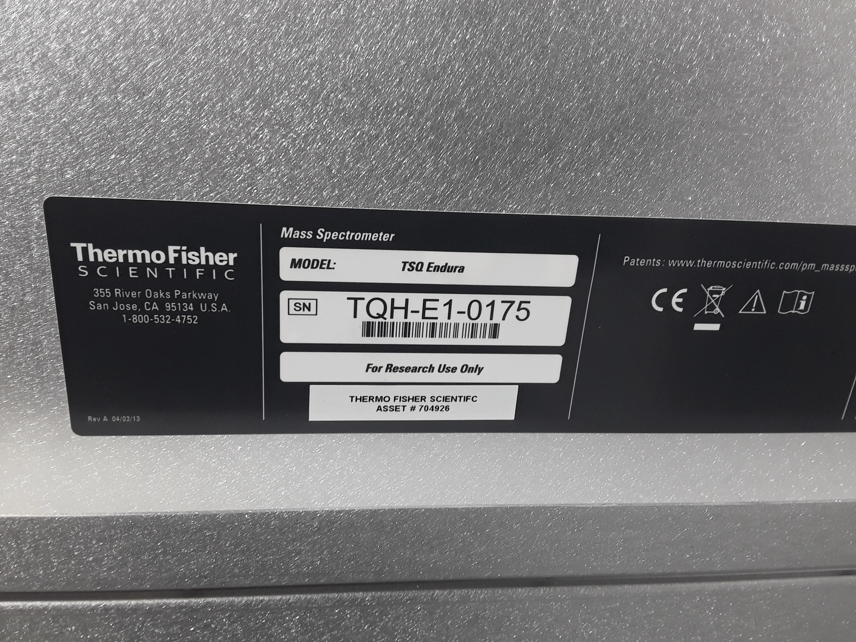 Thermo Fisher TSQ Endura Mass Spectrometer