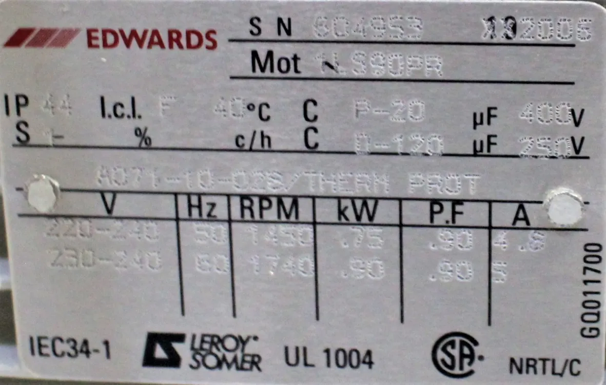 Edwards E2M30 Rotary Vane Vacuum Pump