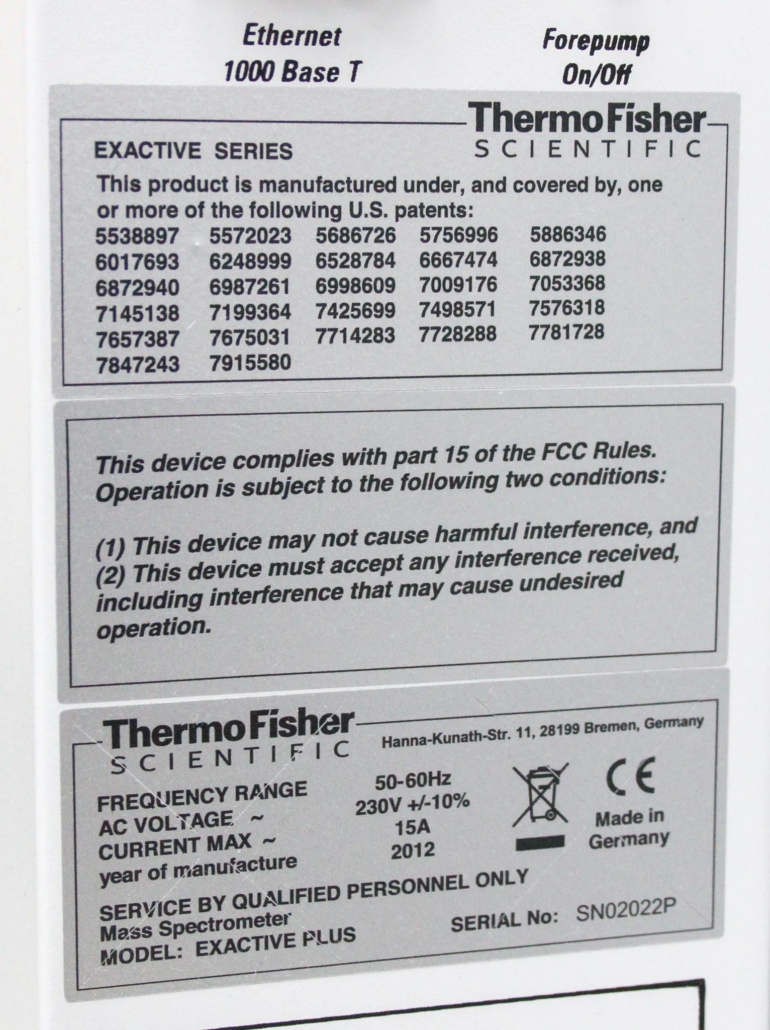 Thermo Scientific Exactive Plus Orbitrap Mass Spectrometer