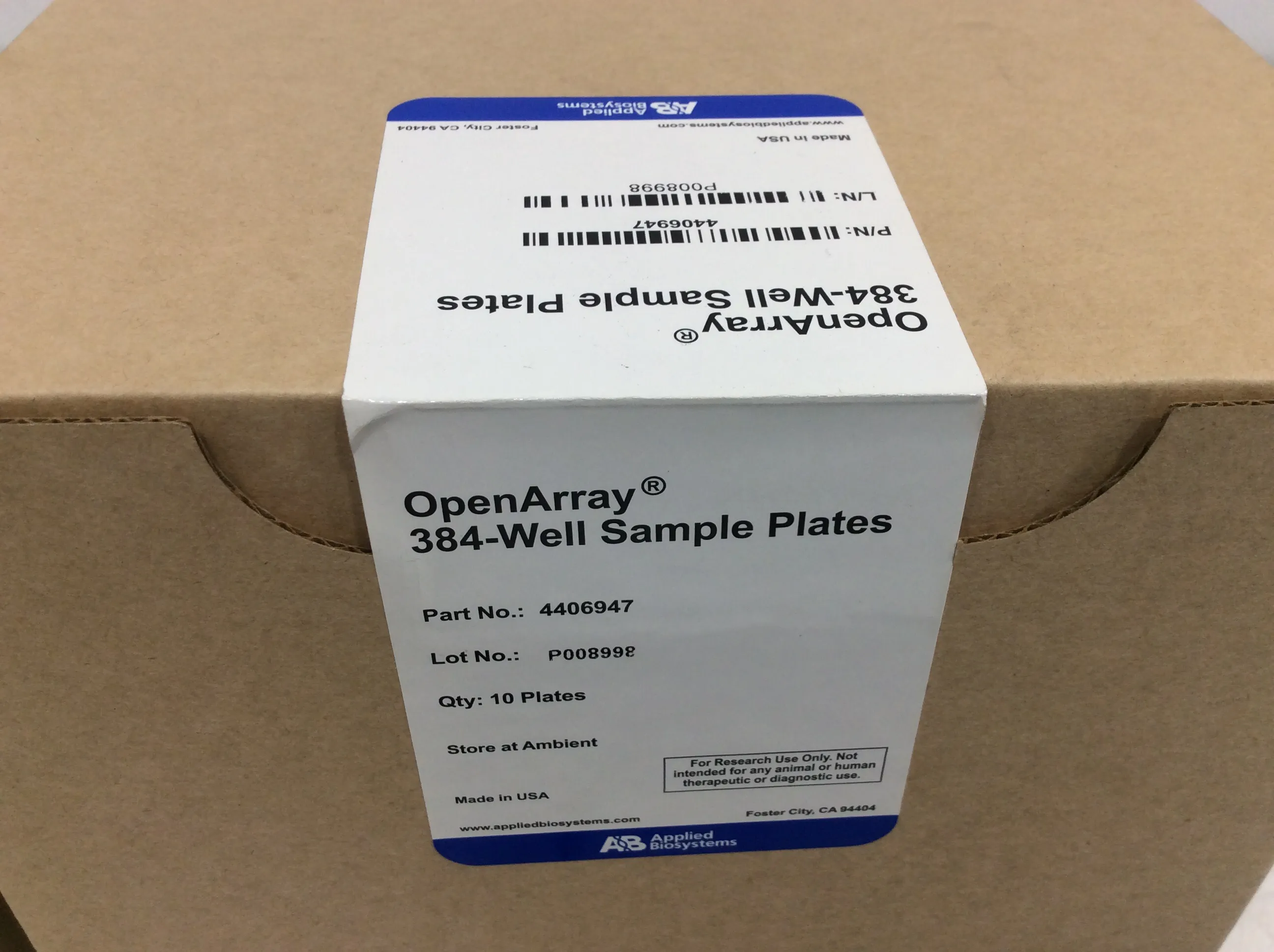 Applied Biosystems OpenArray 384-Well Sample Plates P/N: 4406947