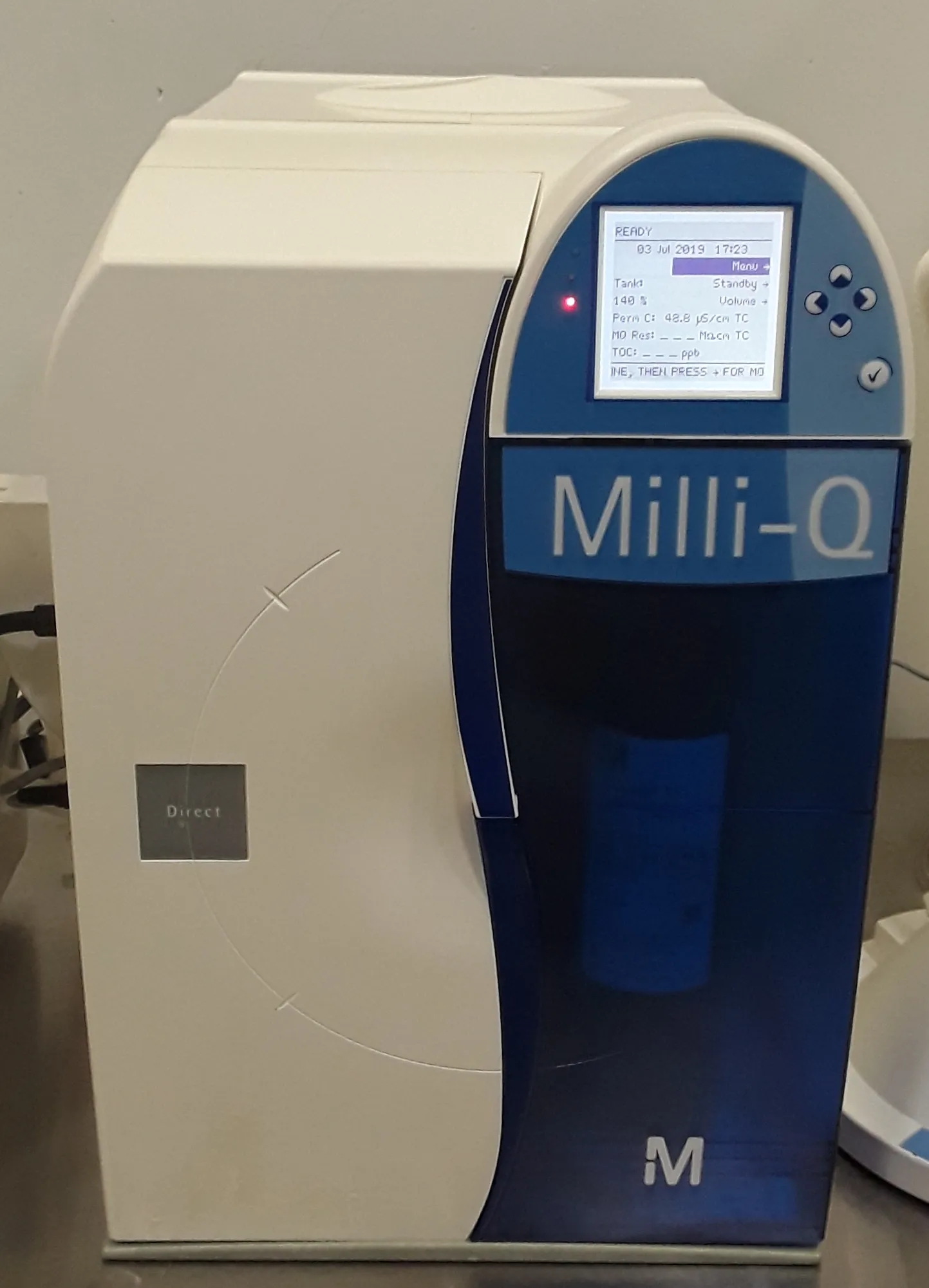 Millipore Ultra Water Purification System Elga DV 25 and Milli-Q Direct 8