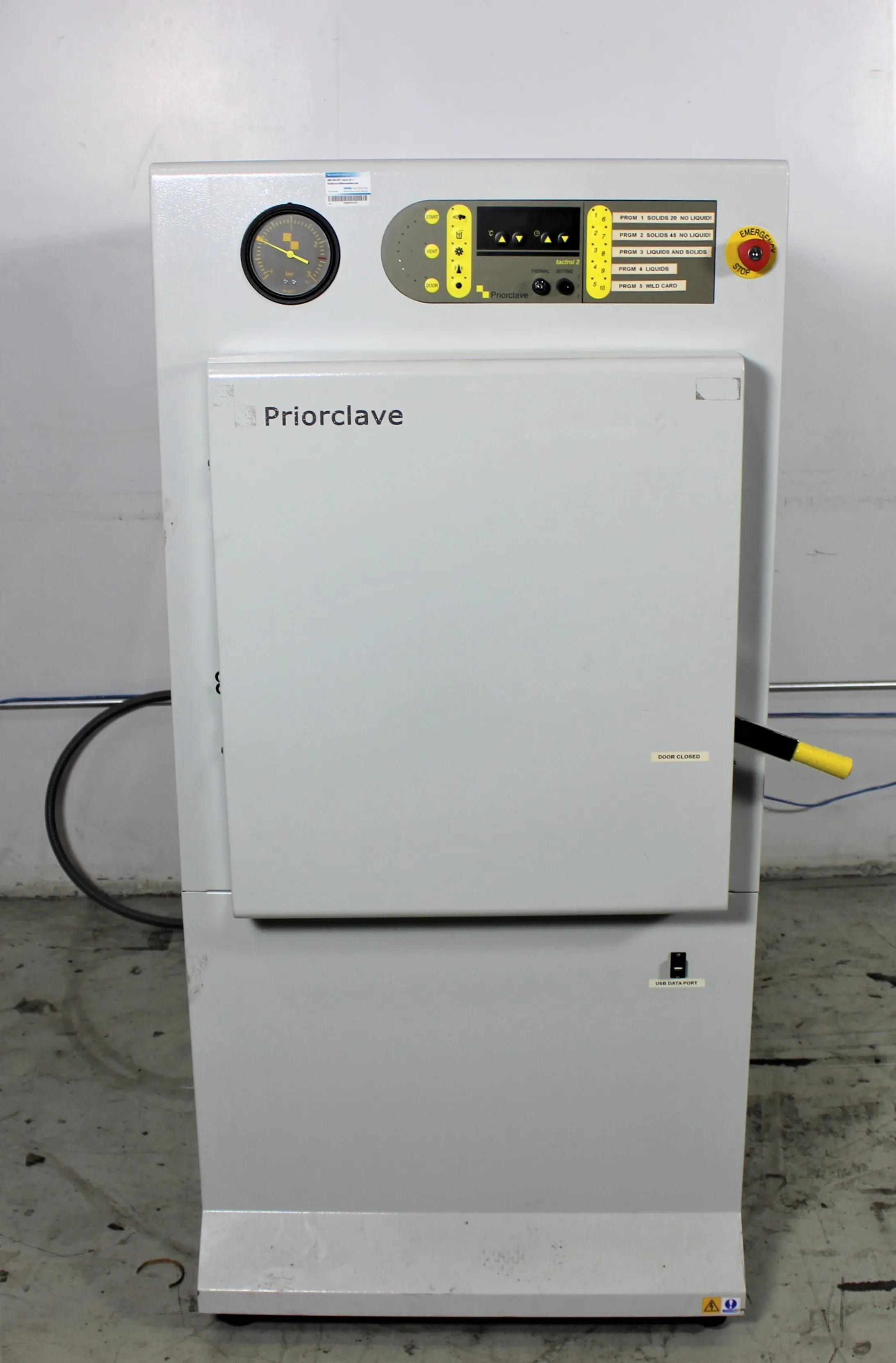 Priorclave PNA/QCS/EH200 Front-Loading Autoclave