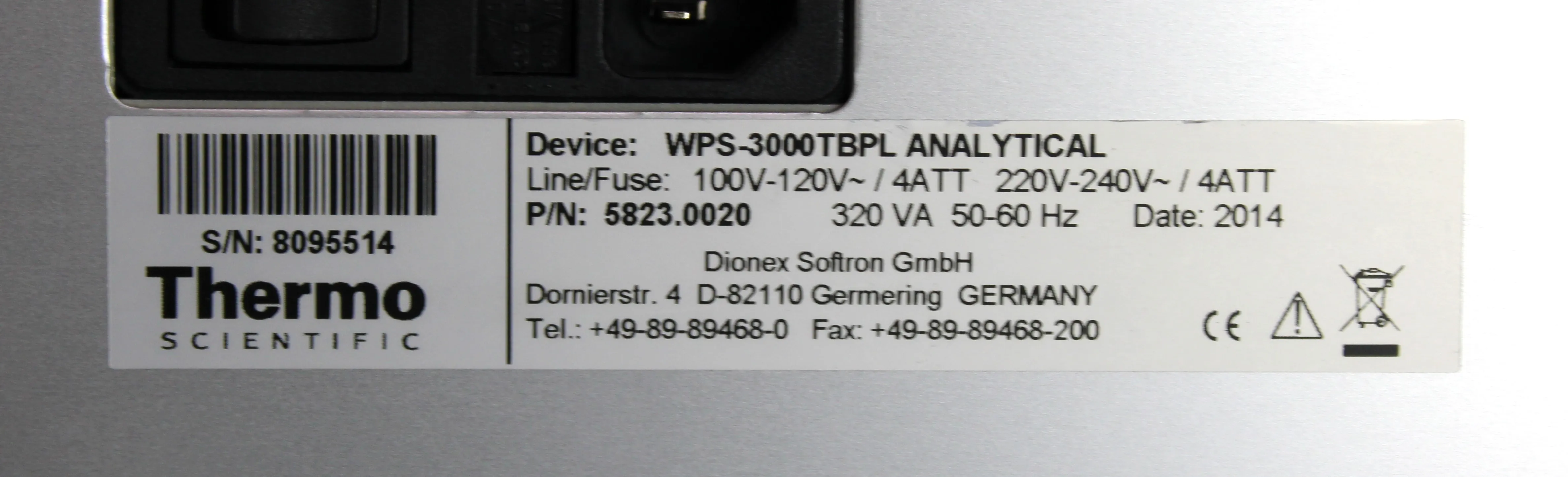 Thermo Scientific Dionex UltiMate 3000 HPLC System with LPG-3400RS Pump and WPS-3000TBPL Autosampler