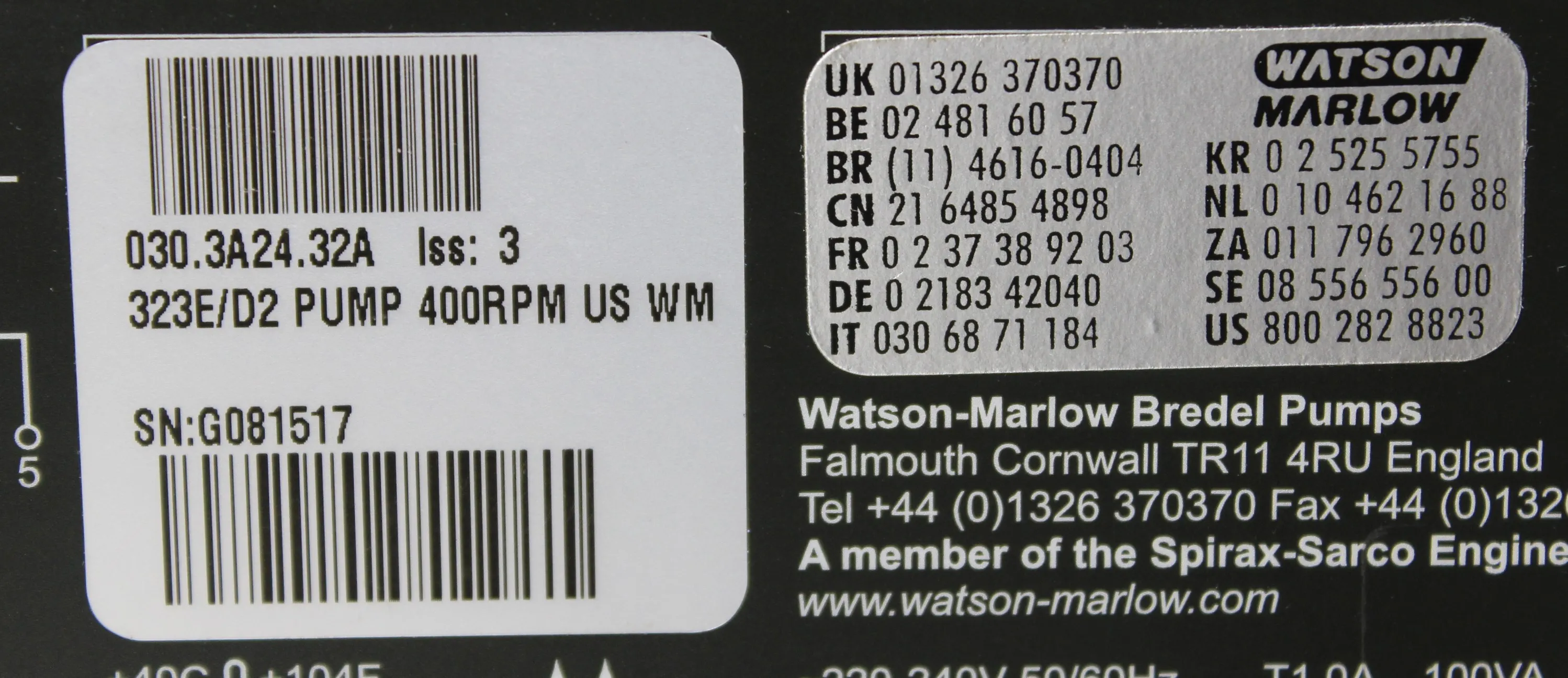 Watson Marlow 323 Peristaltic Pumps