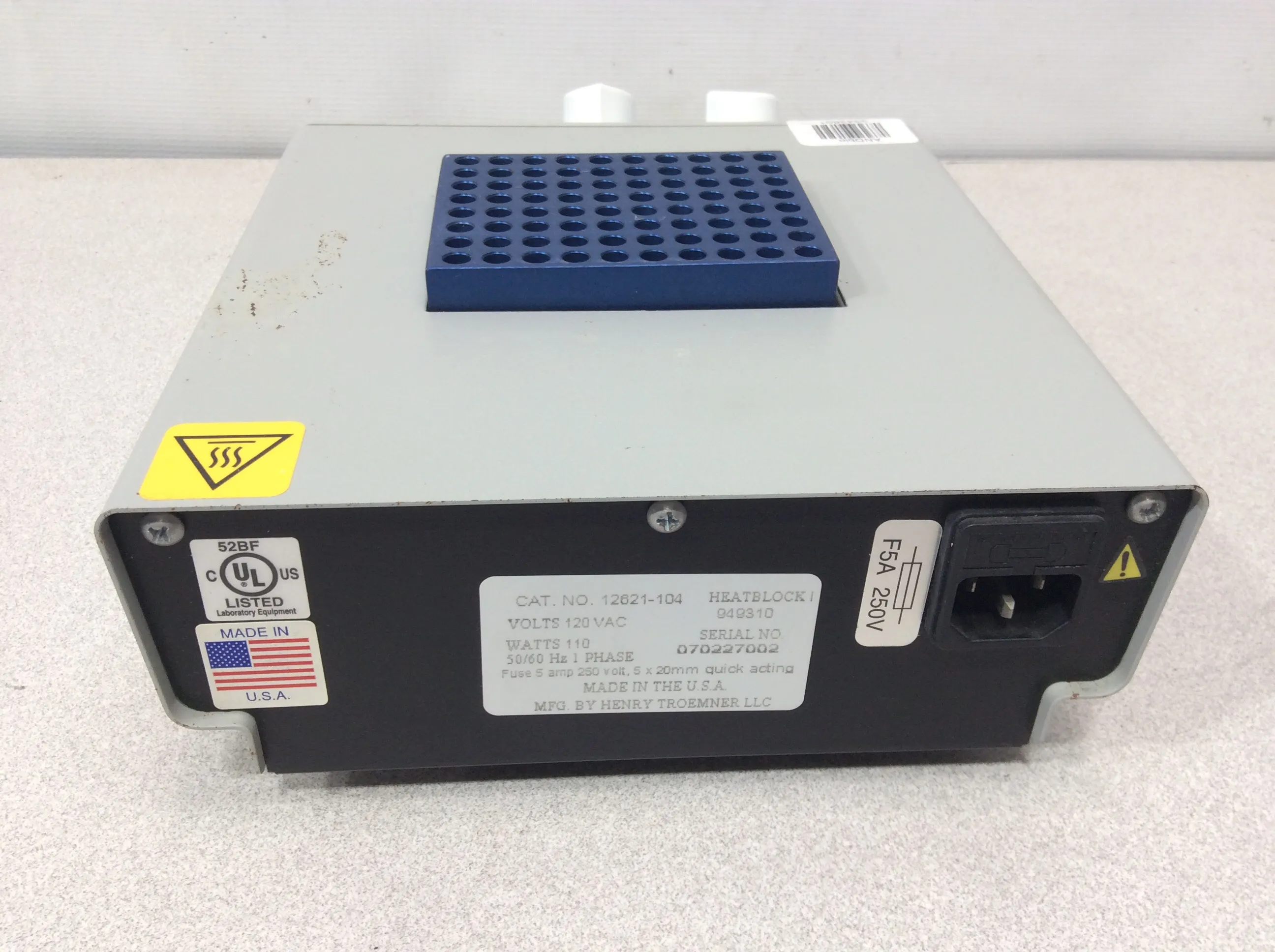 VWR Analog Heatblock Cat. 12621-104 Laboratory Heat block