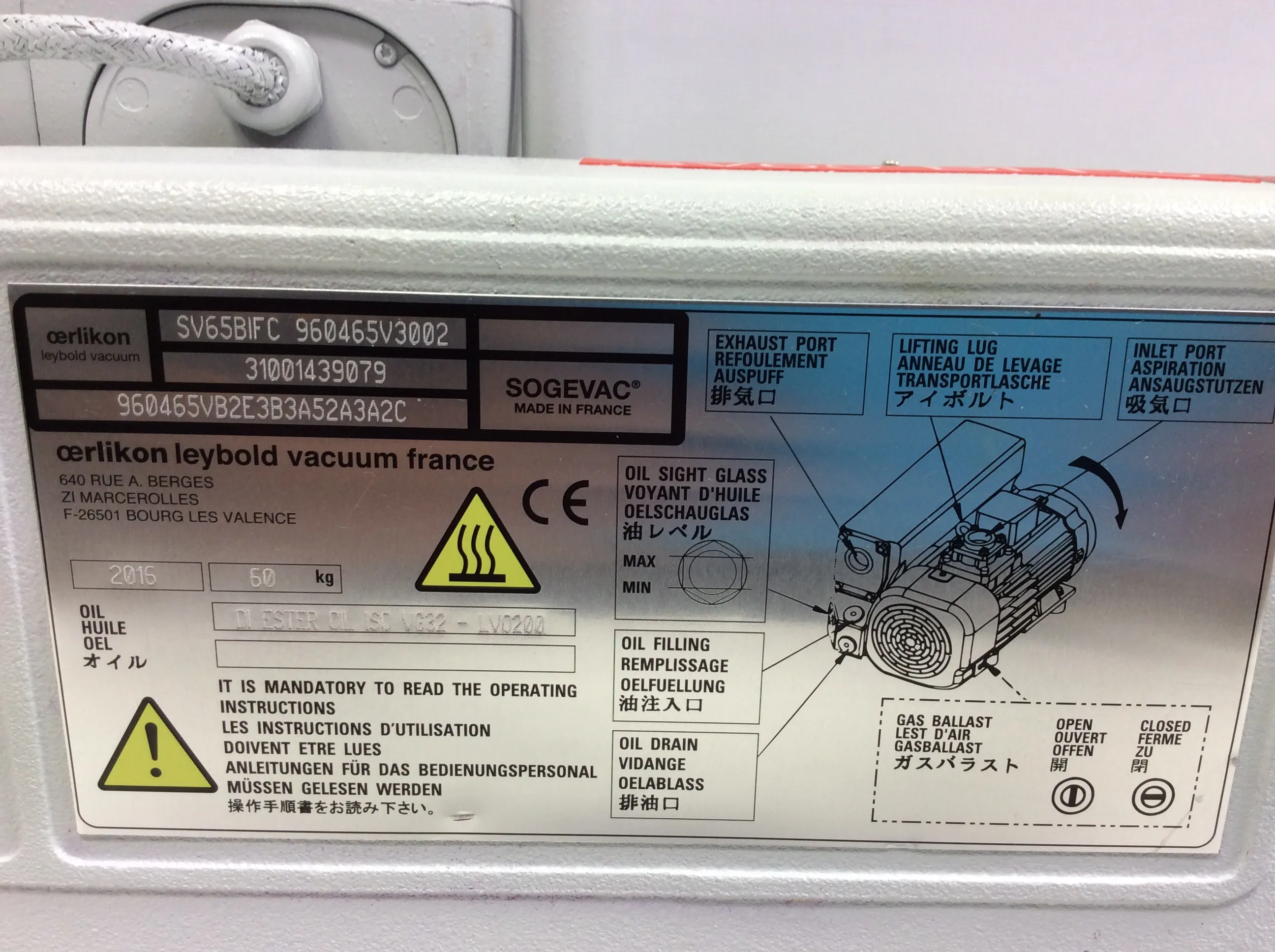 Sogevac SV65 BI FC Vacuum Pump