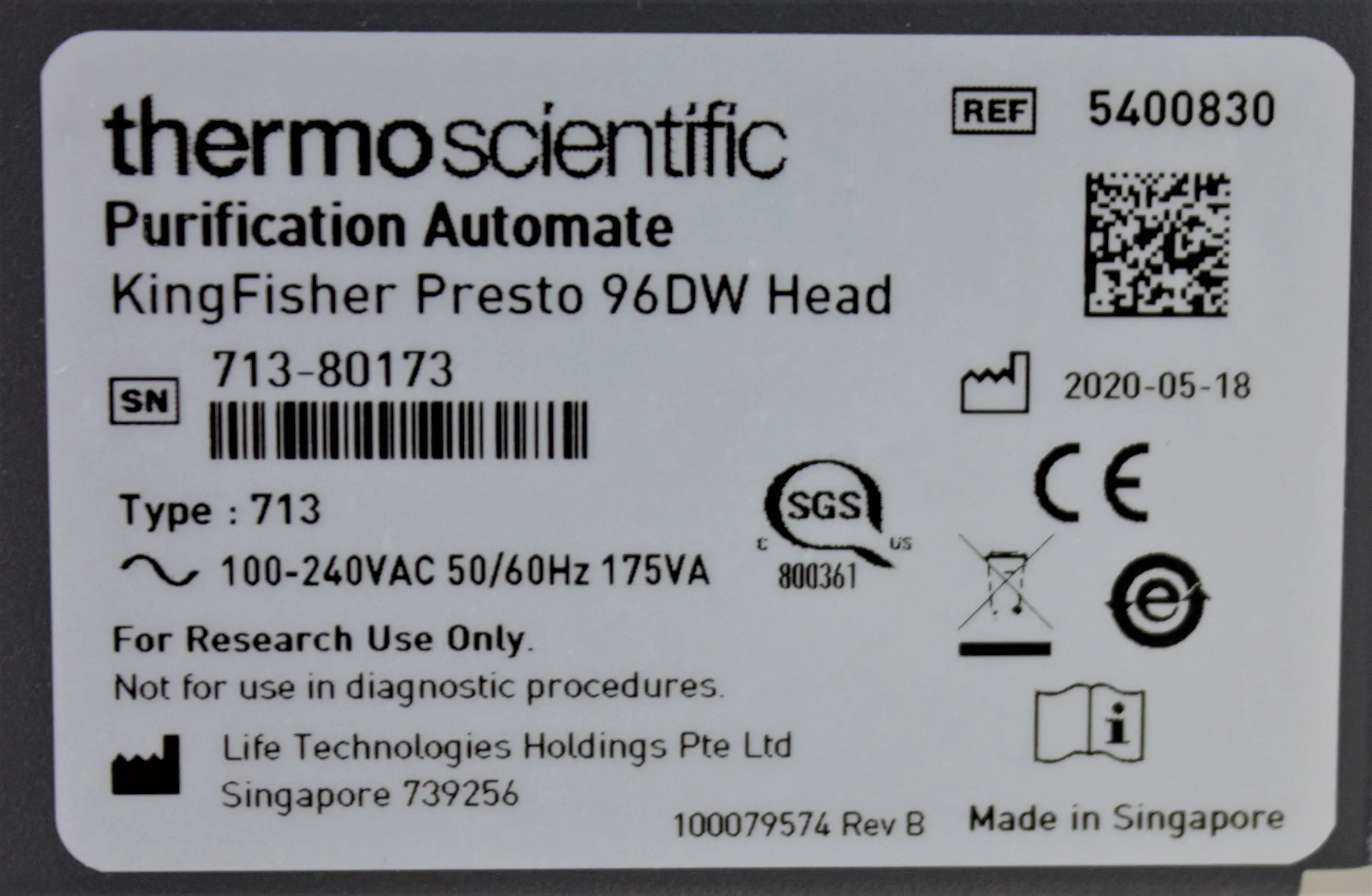 Thermo Scientific DNA Purification System KingFisher Presto Unit Used Molecular Biology Lab Equipment