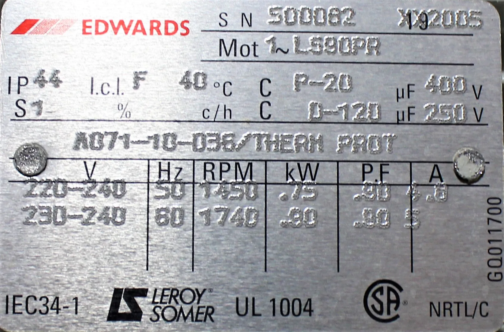 Edwards E2M28 Rotary Vane Vacuum Pump