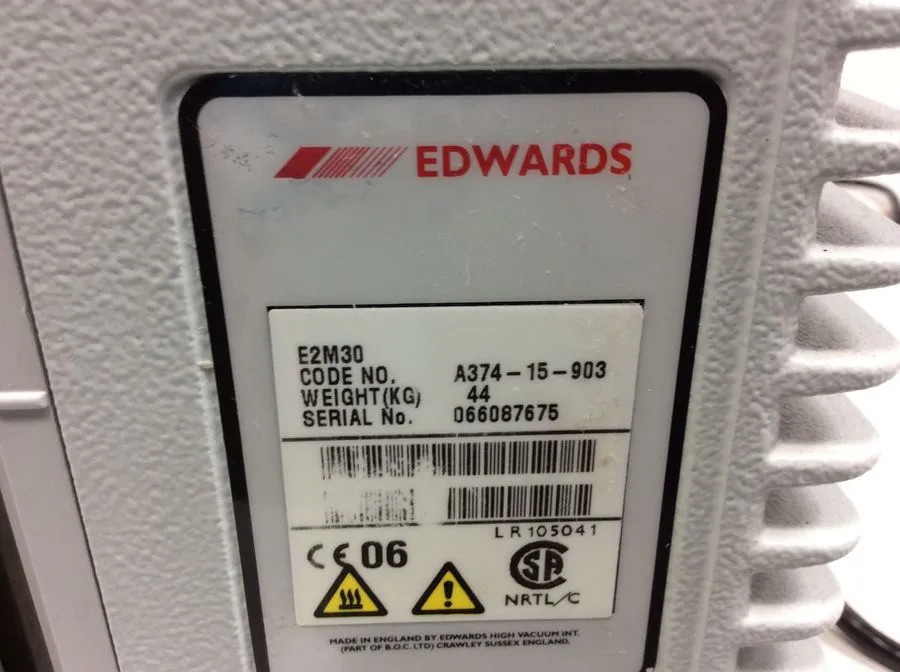 Edwards E2M30 Dual Stage Rotary Vane Vacuum Pump - Used Laboratory Equipment